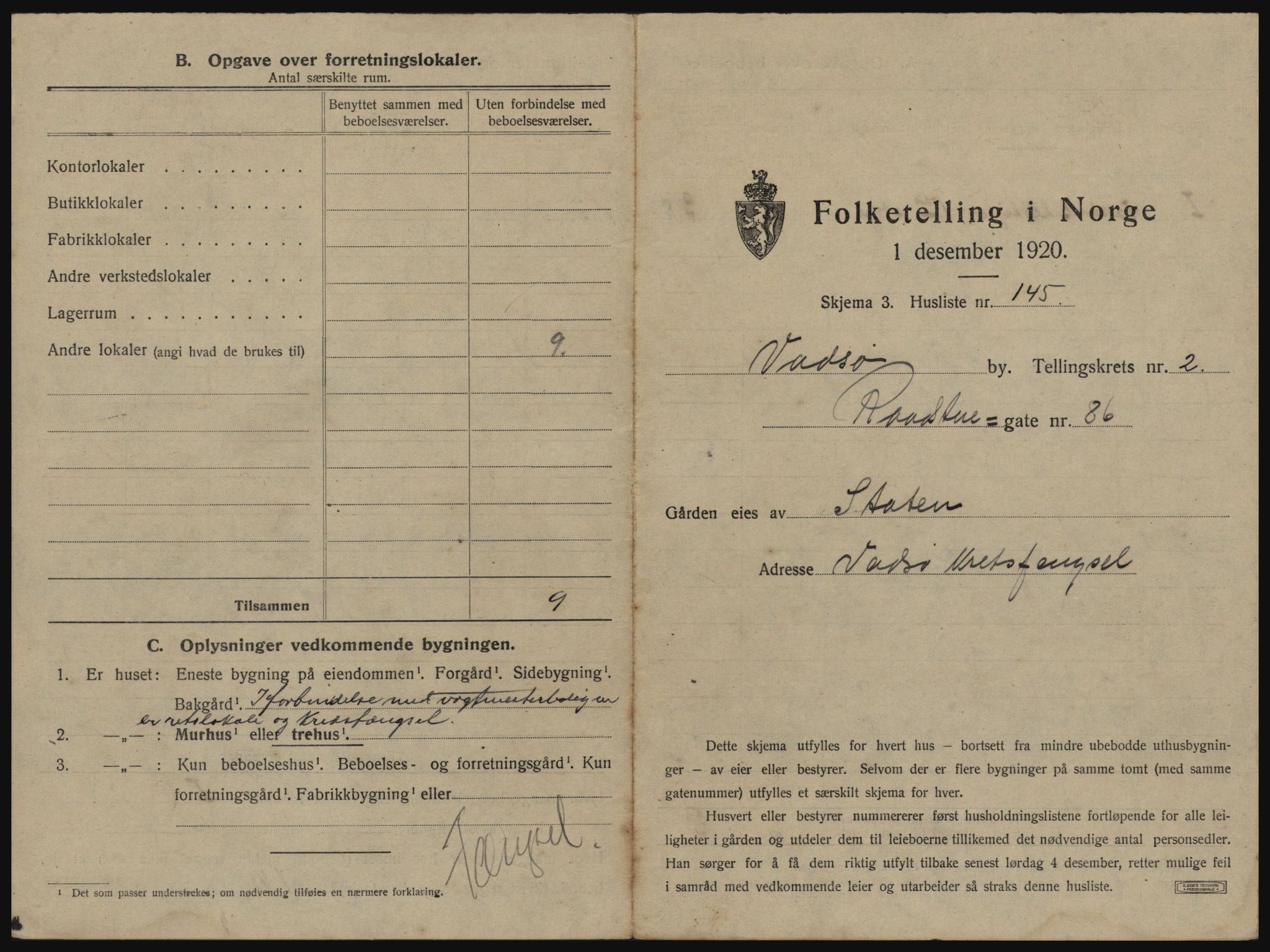 SATØ, 1920 census for Vadsø, 1920, p. 572