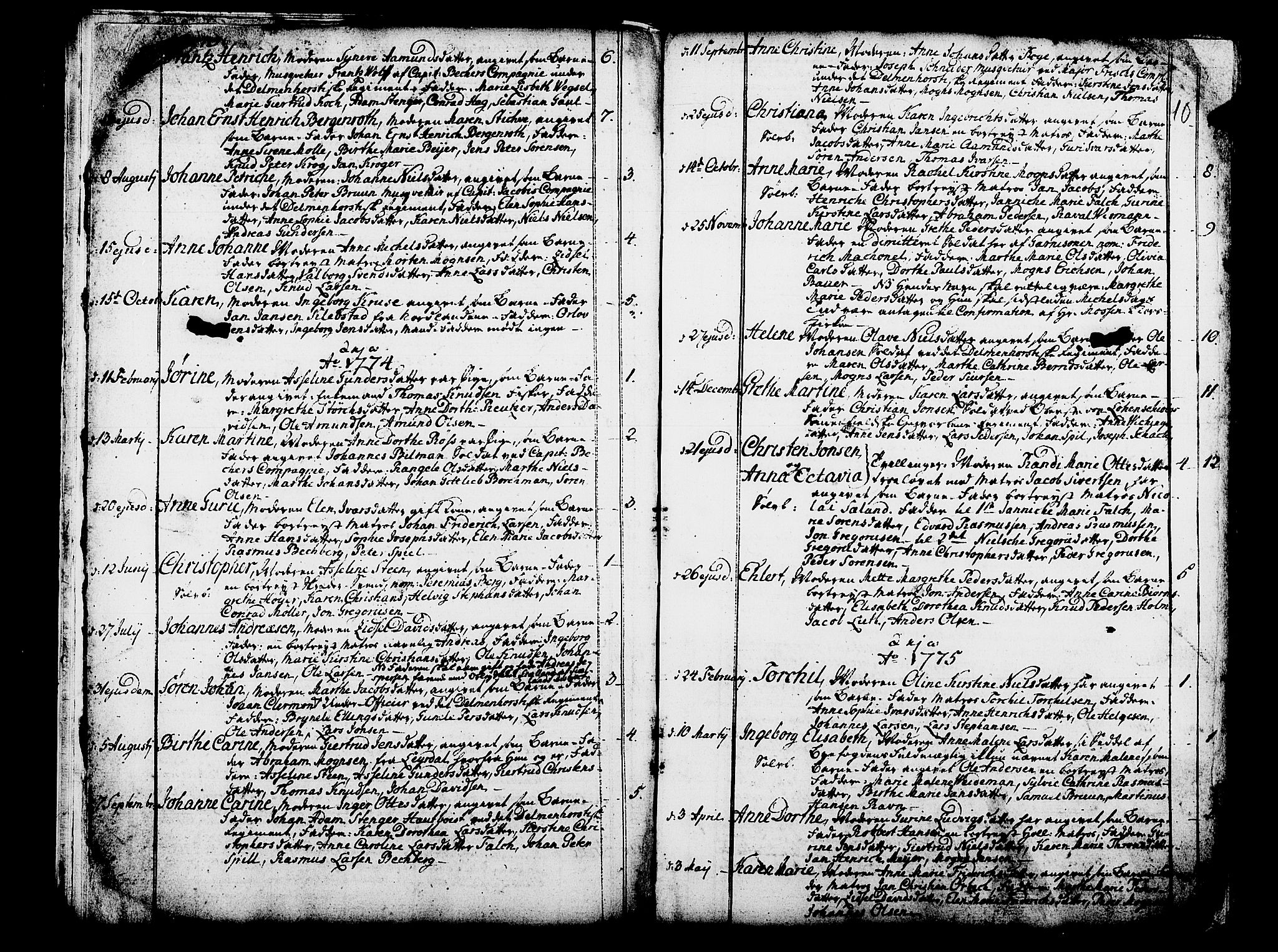Domkirken sokneprestembete, SAB/A-74801/H/Haa/L0003: Parish register (official) no. A 3, 1758-1789, p. 10
