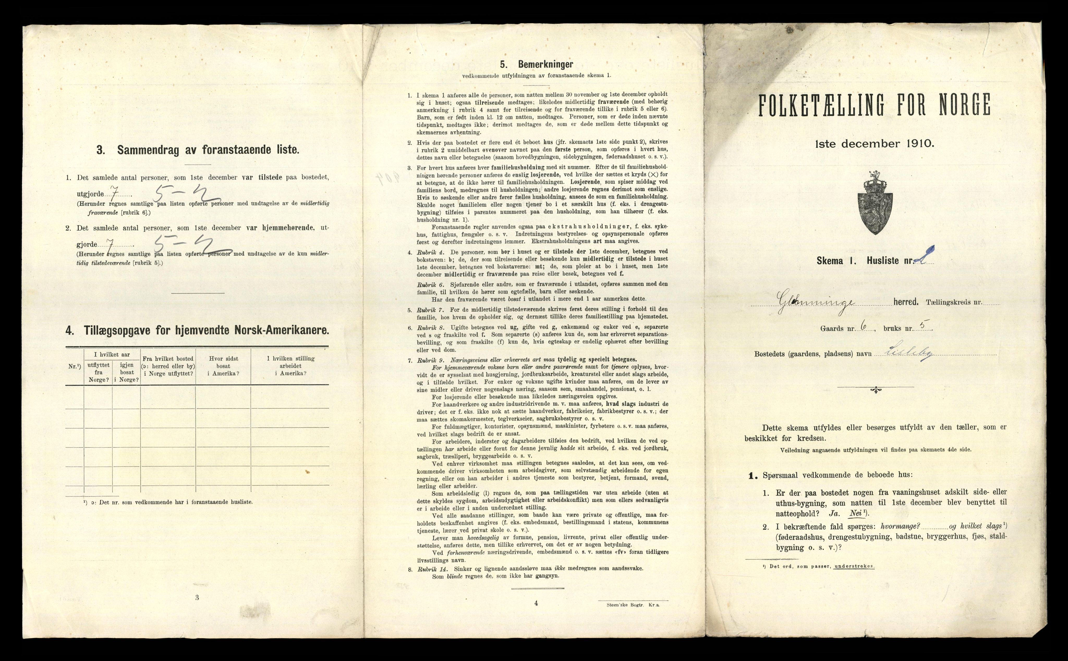 RA, 1910 census for Glemmen, 1910, p. 826