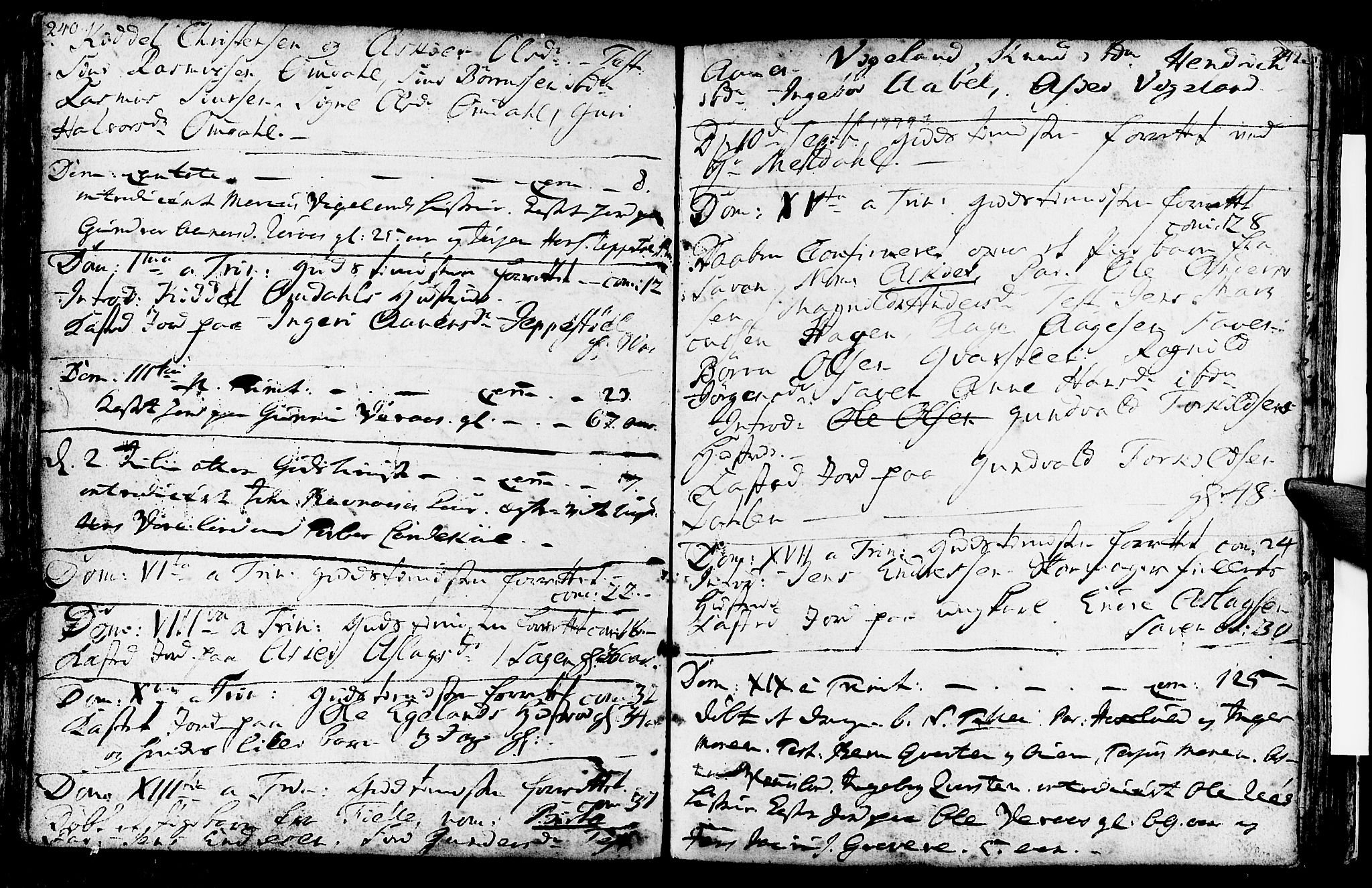 Vennesla sokneprestkontor, AV/SAK-1111-0045/Fa/Fab/L0001: Parish register (official) no. A 1, 1741-1794, p. 240-241