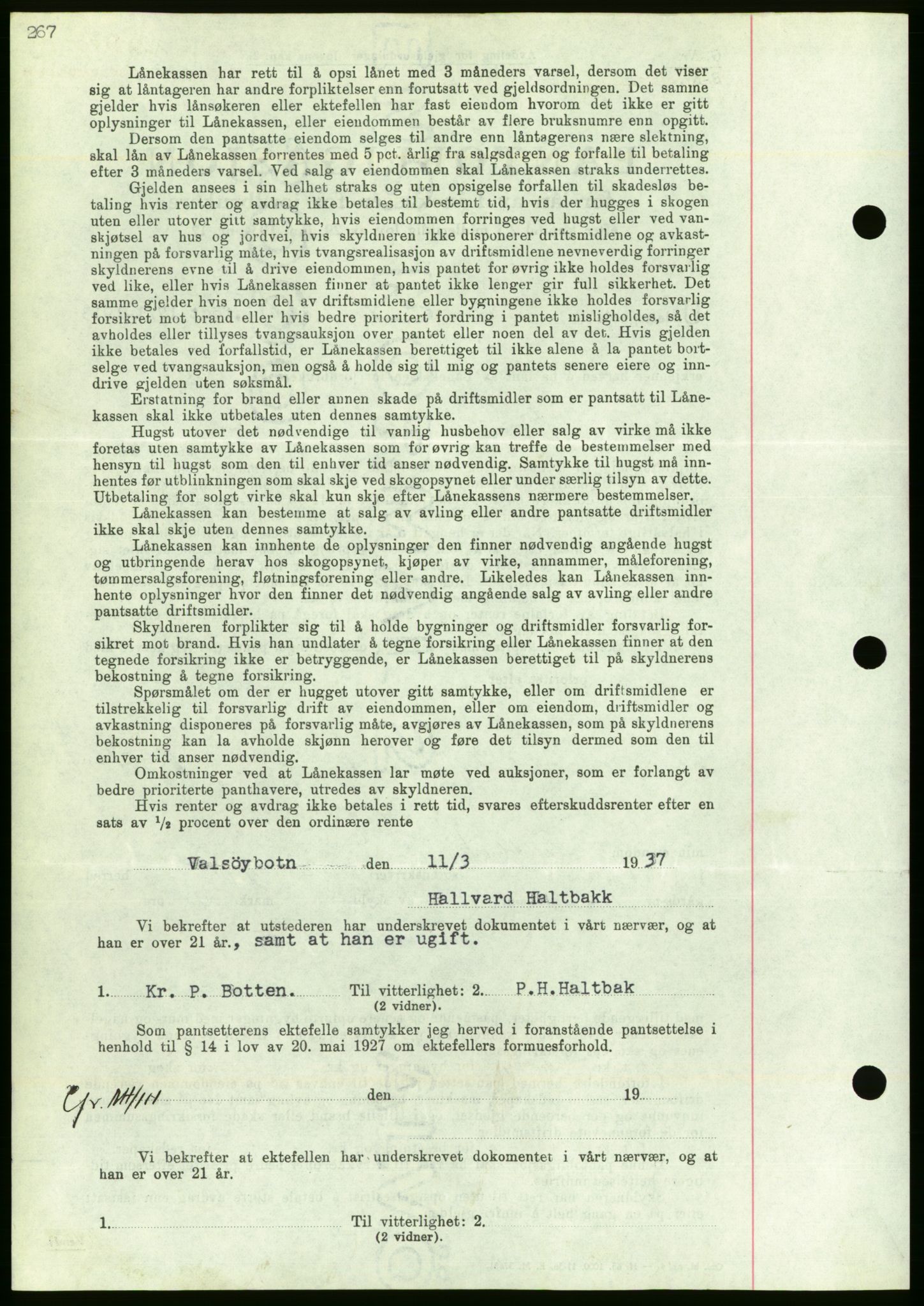 Nordmøre sorenskriveri, AV/SAT-A-4132/1/2/2Ca/L0091: Mortgage book no. B81, 1937-1937, Diary no: : 964/1937