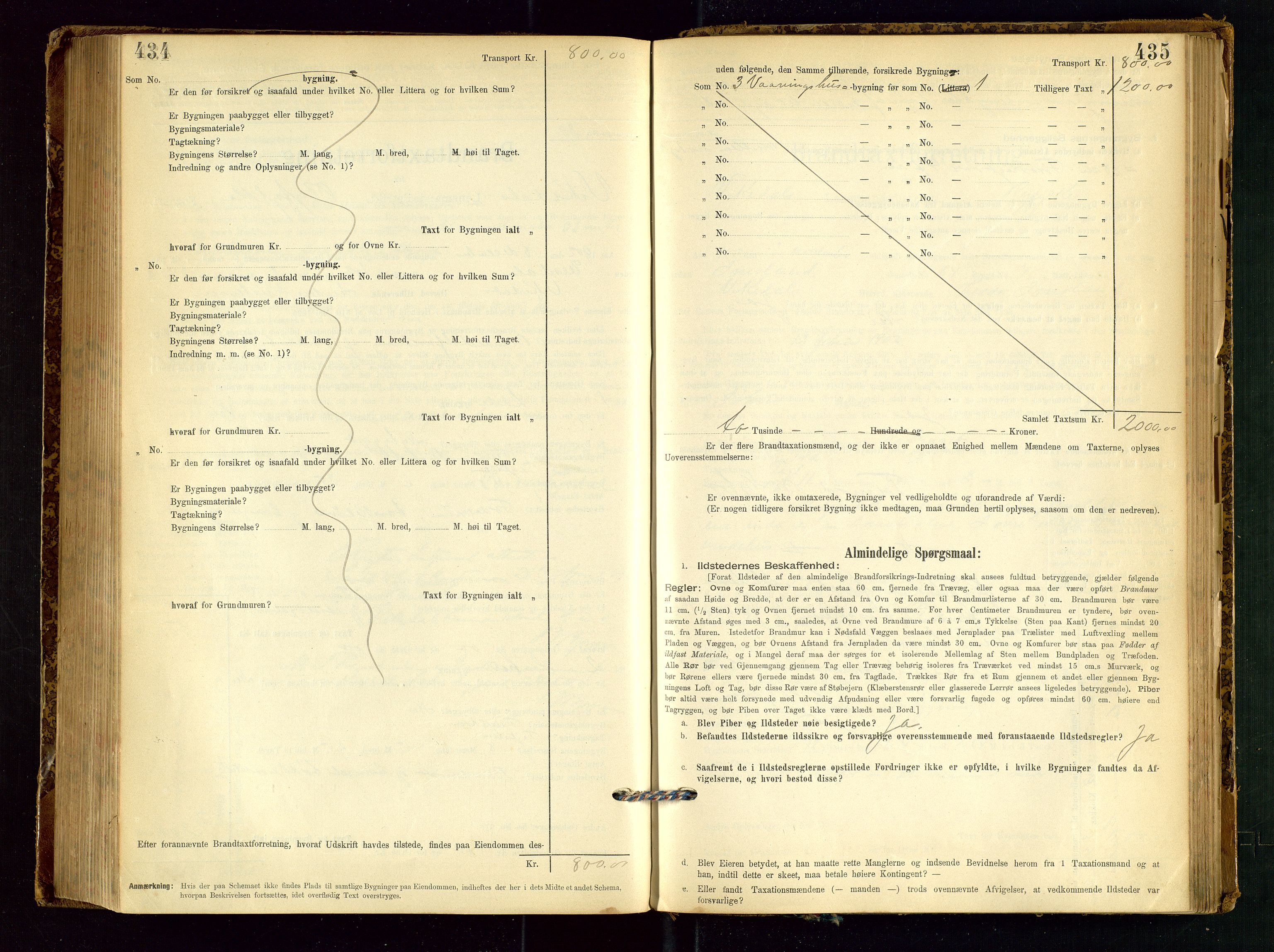 Vikedal lensmannskontor, SAST/A-100179/Gob/L0004: Branntakstprotokoll, 1894-1952, p. 434-435