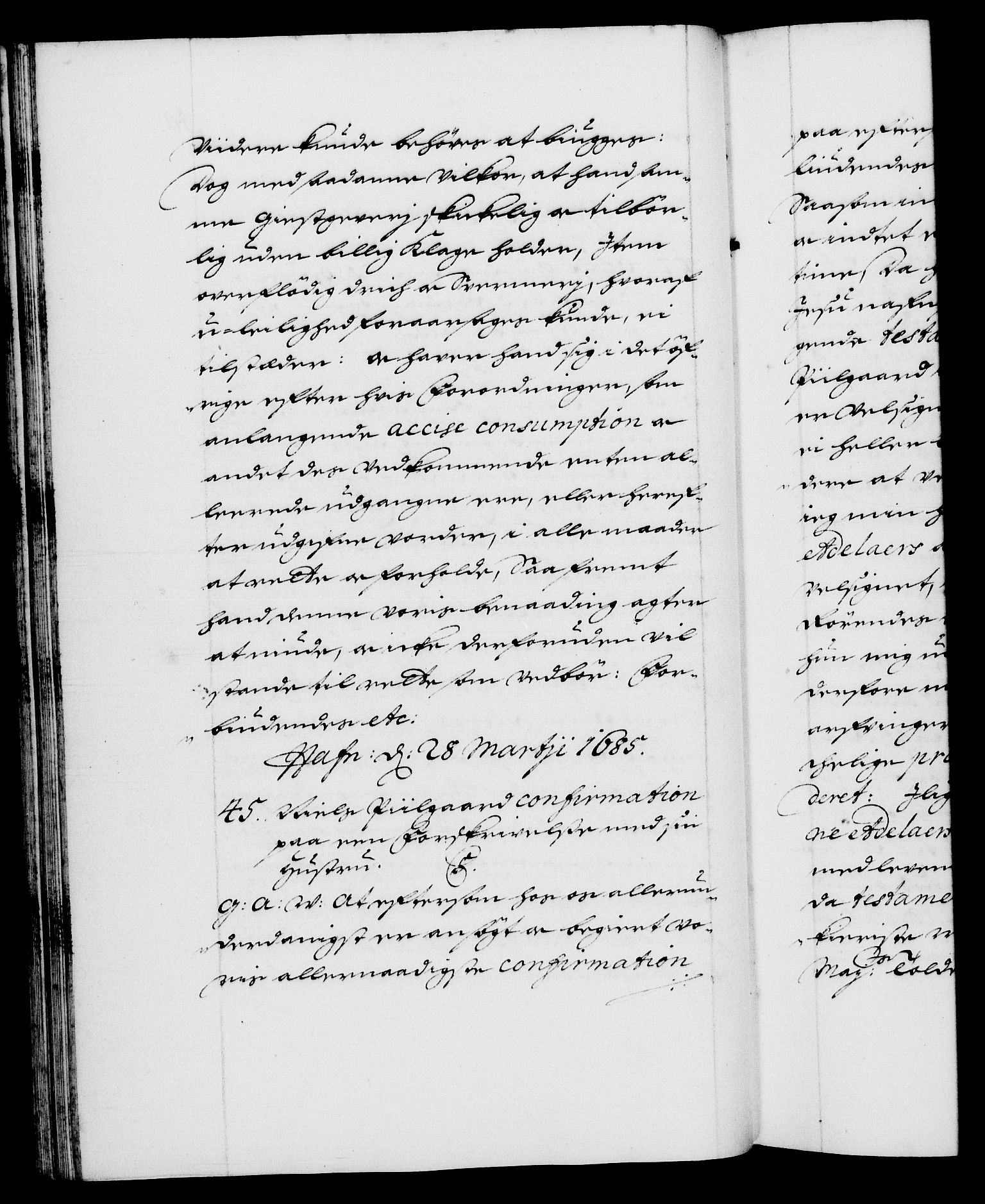 Danske Kanselli 1572-1799, AV/RA-EA-3023/F/Fc/Fca/Fcaa/L0014: Norske registre (mikrofilm), 1685-1687, p. 50b