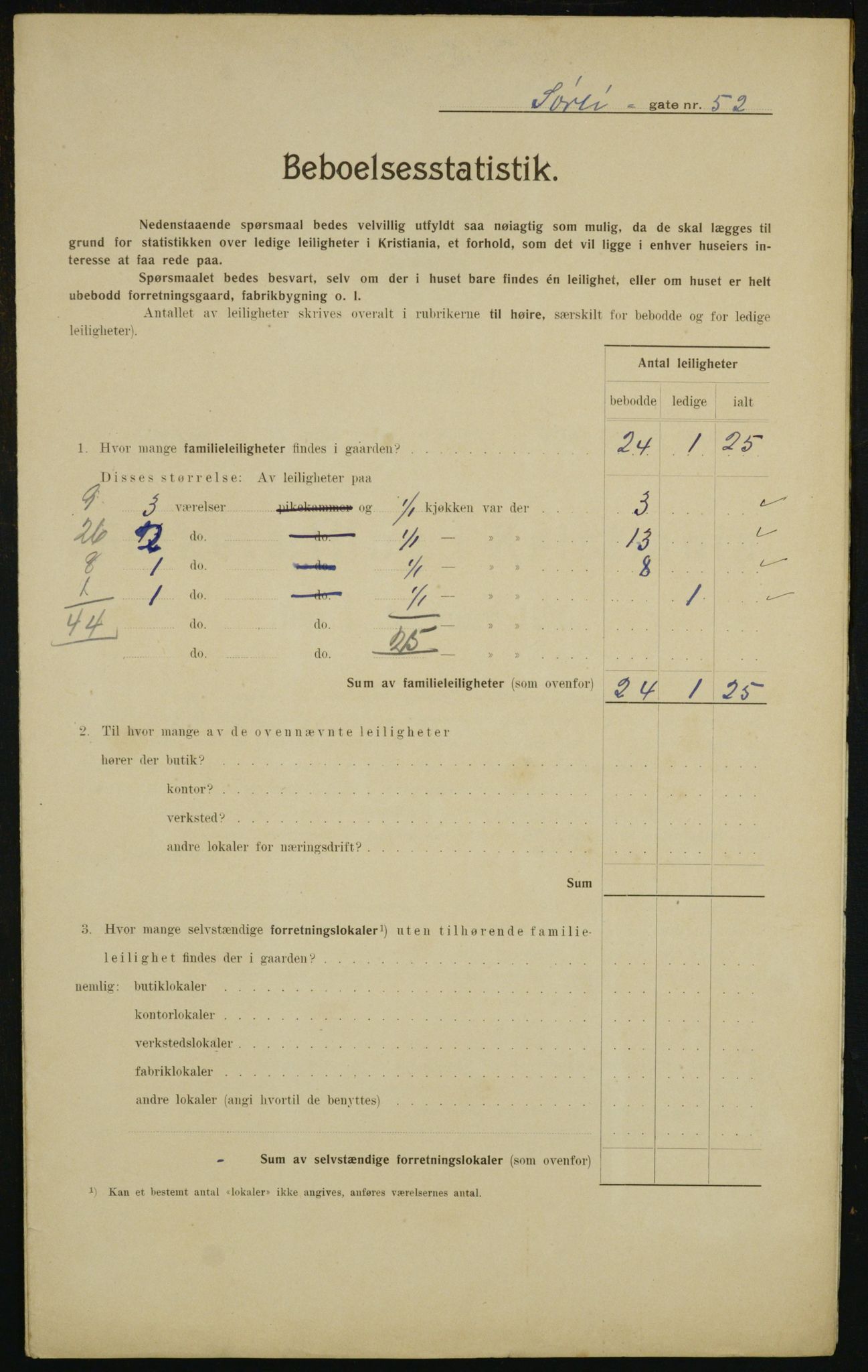 OBA, Municipal Census 1910 for Kristiania, 1910, p. 101491