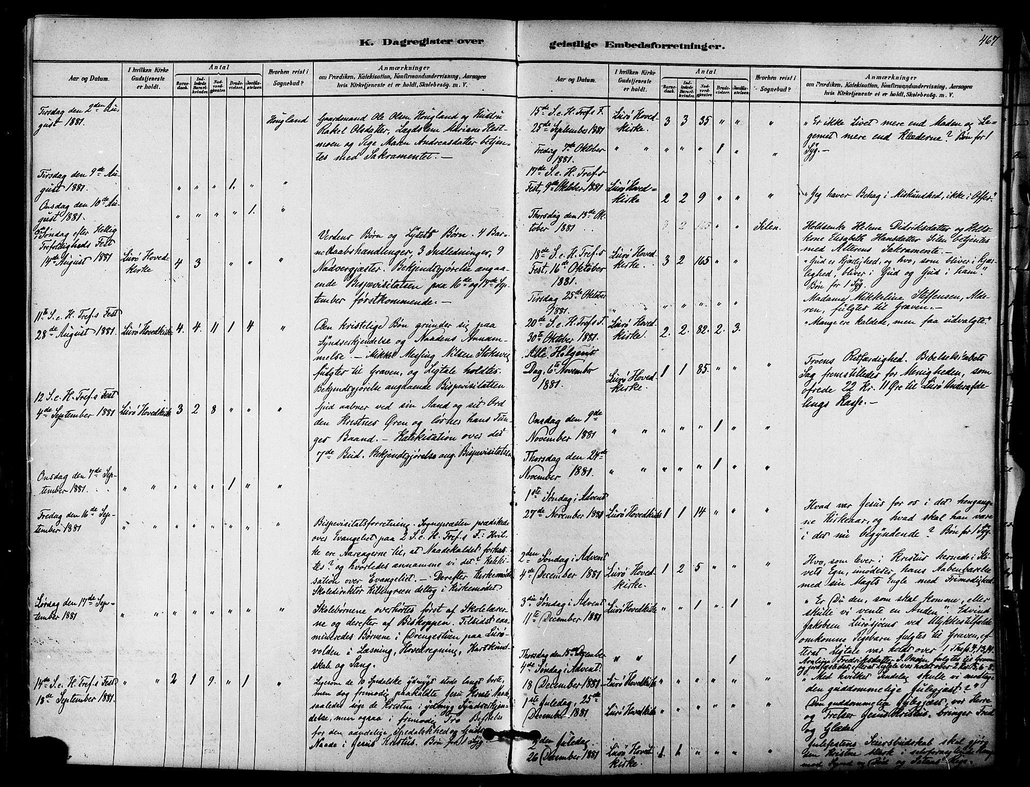 Ministerialprotokoller, klokkerbøker og fødselsregistre - Nordland, AV/SAT-A-1459/839/L0568: Parish register (official) no. 839A05, 1880-1902, p. 467