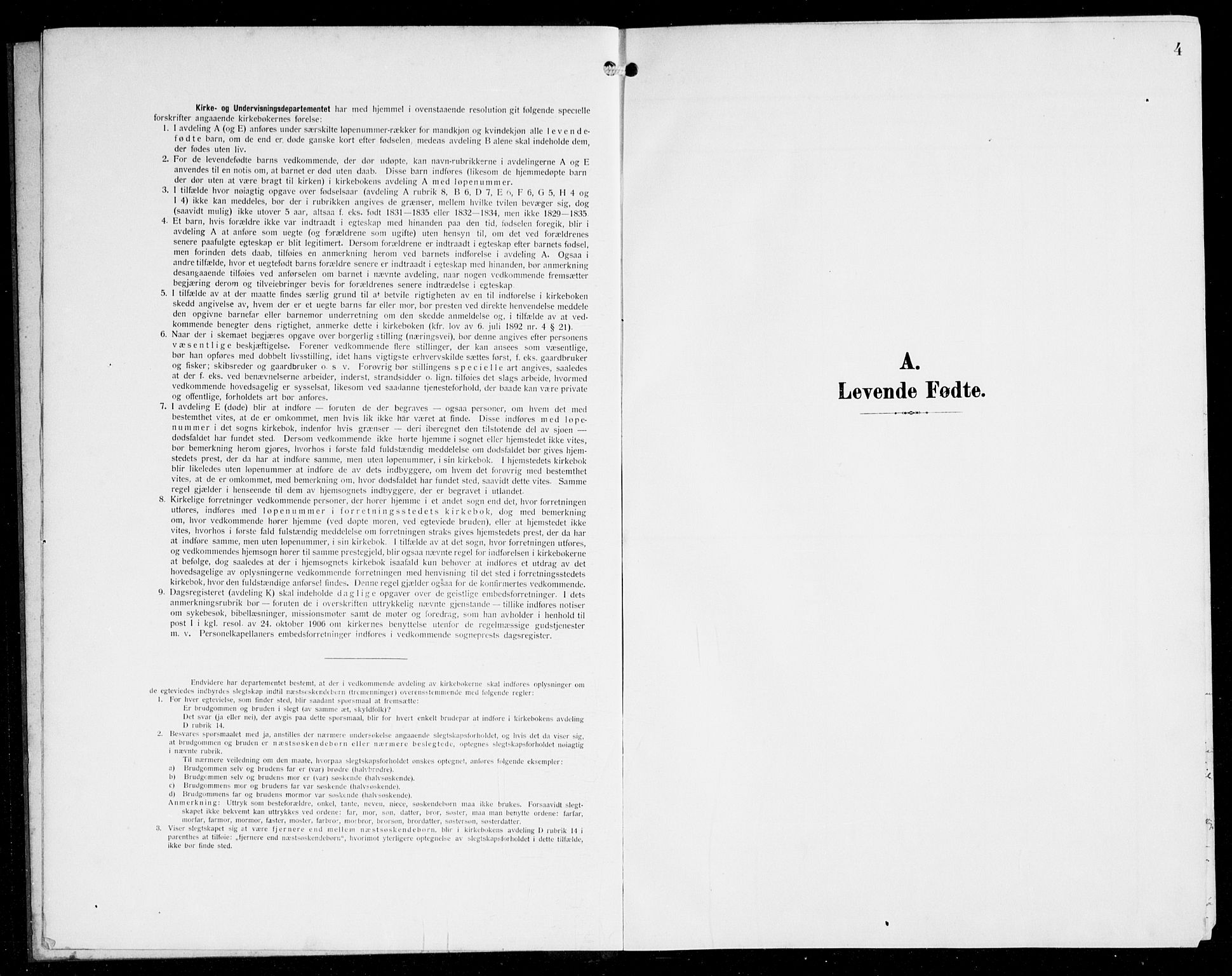 Herdla Sokneprestembete, SAB/A-75701/H/Hab: Parish register (copy) no. B 1, 1909-1929, p. 4