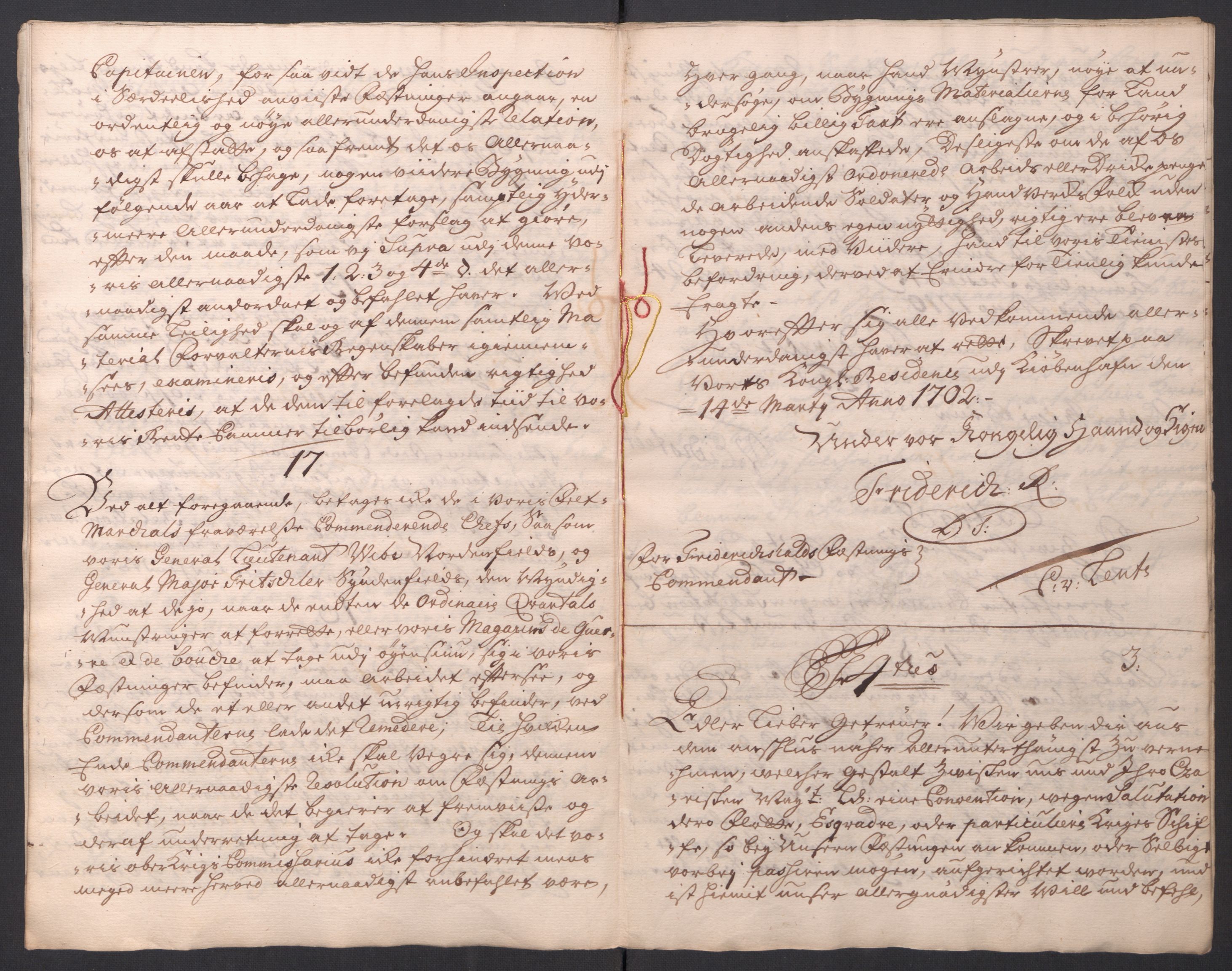 Kommanderende general (KG I) med Det norske krigsdirektorium, AV/RA-EA-5419/D/L0154: Fredriksten festning: Brev, inventarfortegnelser og regnskapsekstrakter, 1730-1739, p. 569