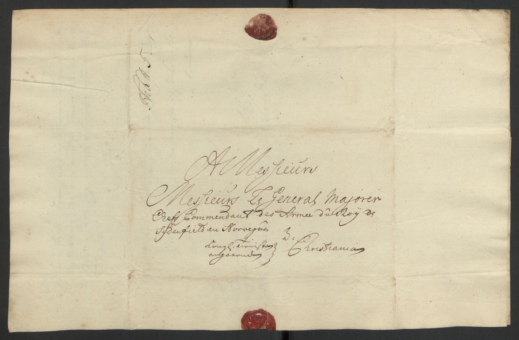 Kommanderende general (KG I) med Det norske krigsdirektorium, AV/RA-EA-5419/D/L0153: Fredriksten festning: Brev, inventarfortegnelser og regnskapsekstrakter, 1724-1729, p. 323