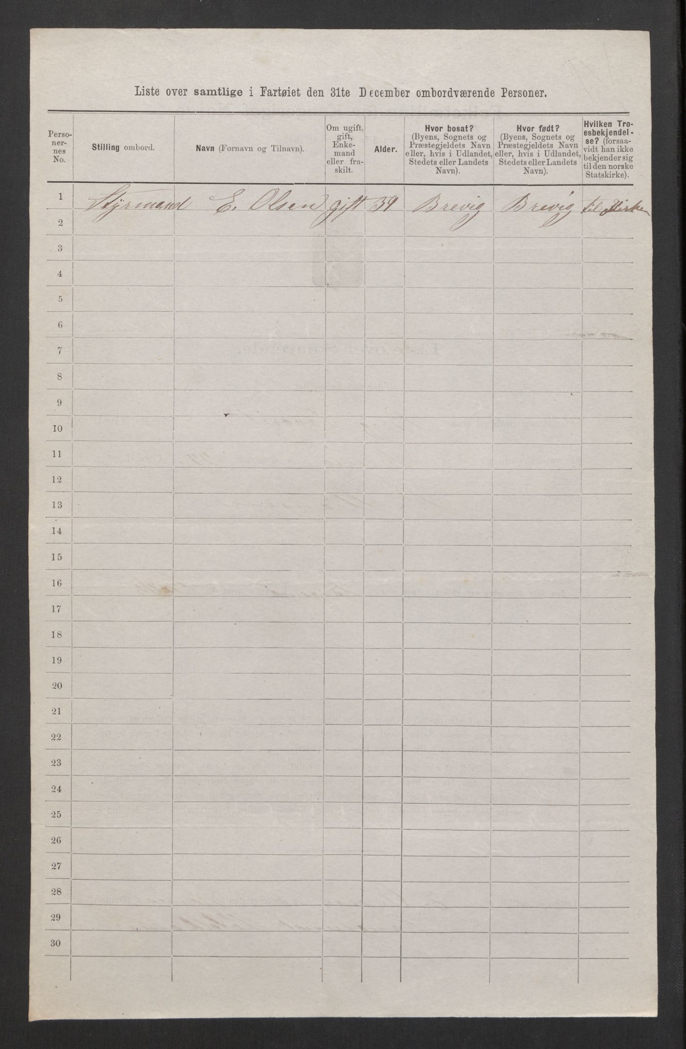 RA, 1875 census, lists of crew on ships: Ships in domestic ports, 1875, p. 279