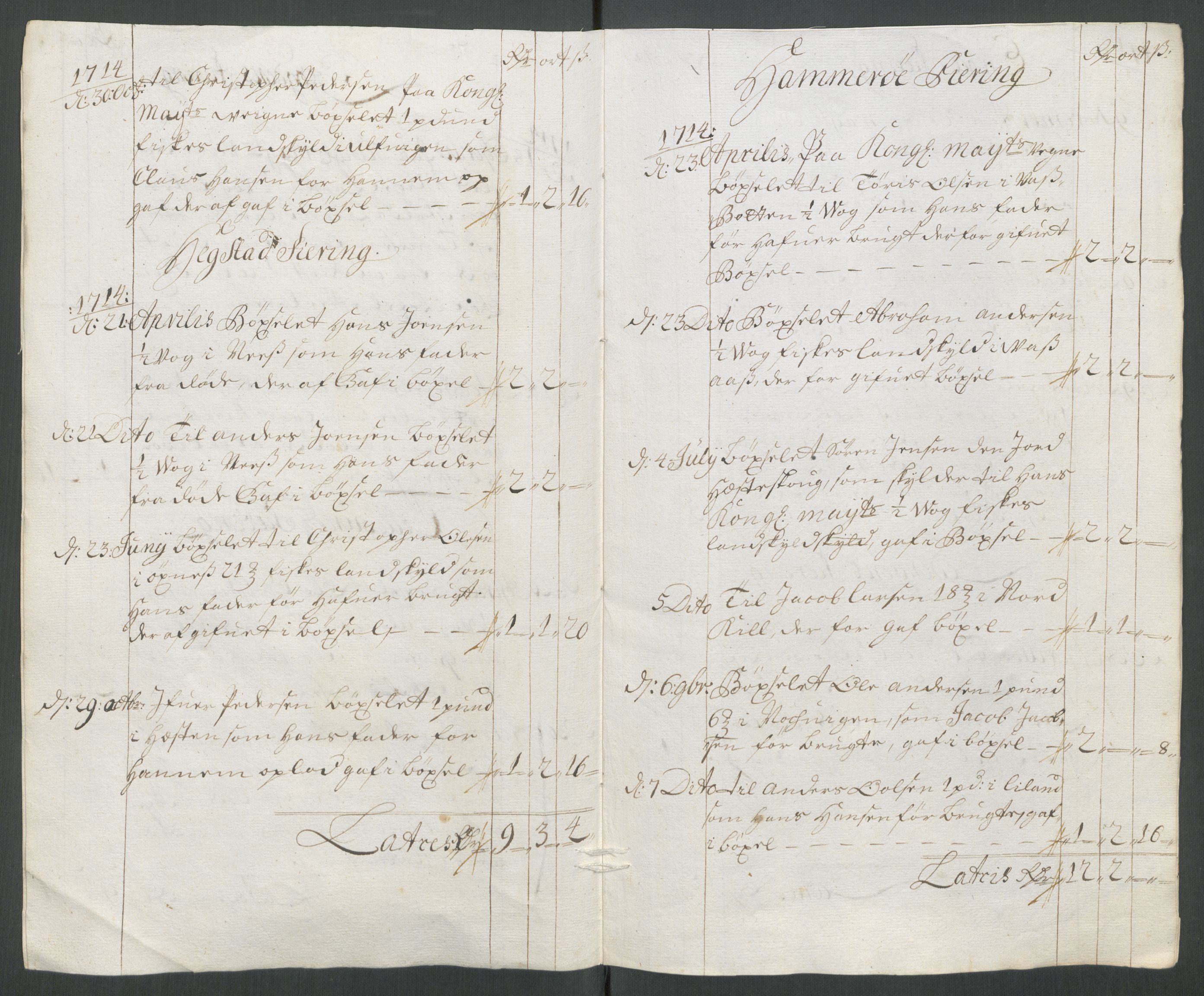 Rentekammeret inntil 1814, Reviderte regnskaper, Fogderegnskap, AV/RA-EA-4092/R66/L4584: Fogderegnskap Salten, 1714, p. 231