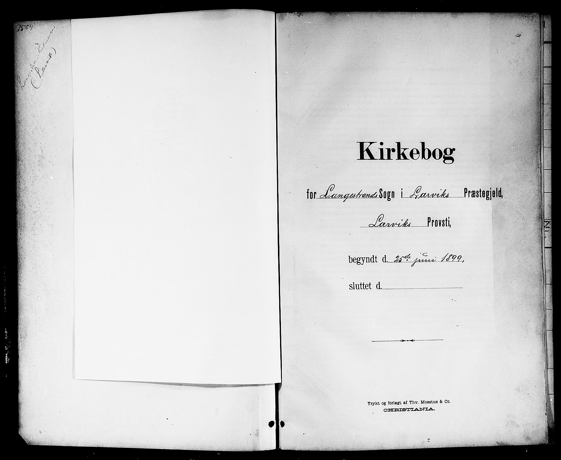 Larvik kirkebøker, SAKO/A-352/G/Gb/L0004: Parish register (copy) no. II 4, 1899-1919