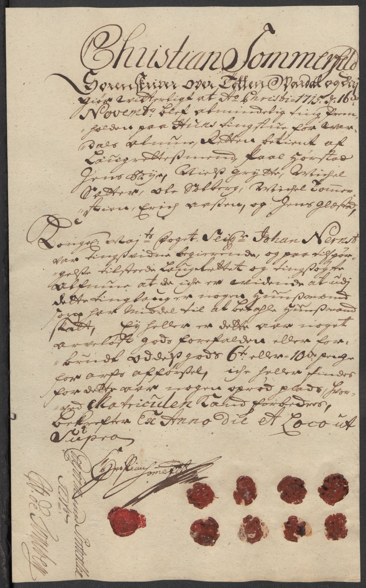 Rentekammeret inntil 1814, Reviderte regnskaper, Fogderegnskap, AV/RA-EA-4092/R18/L1314: Fogderegnskap Hadeland, Toten og Valdres, 1715, p. 258