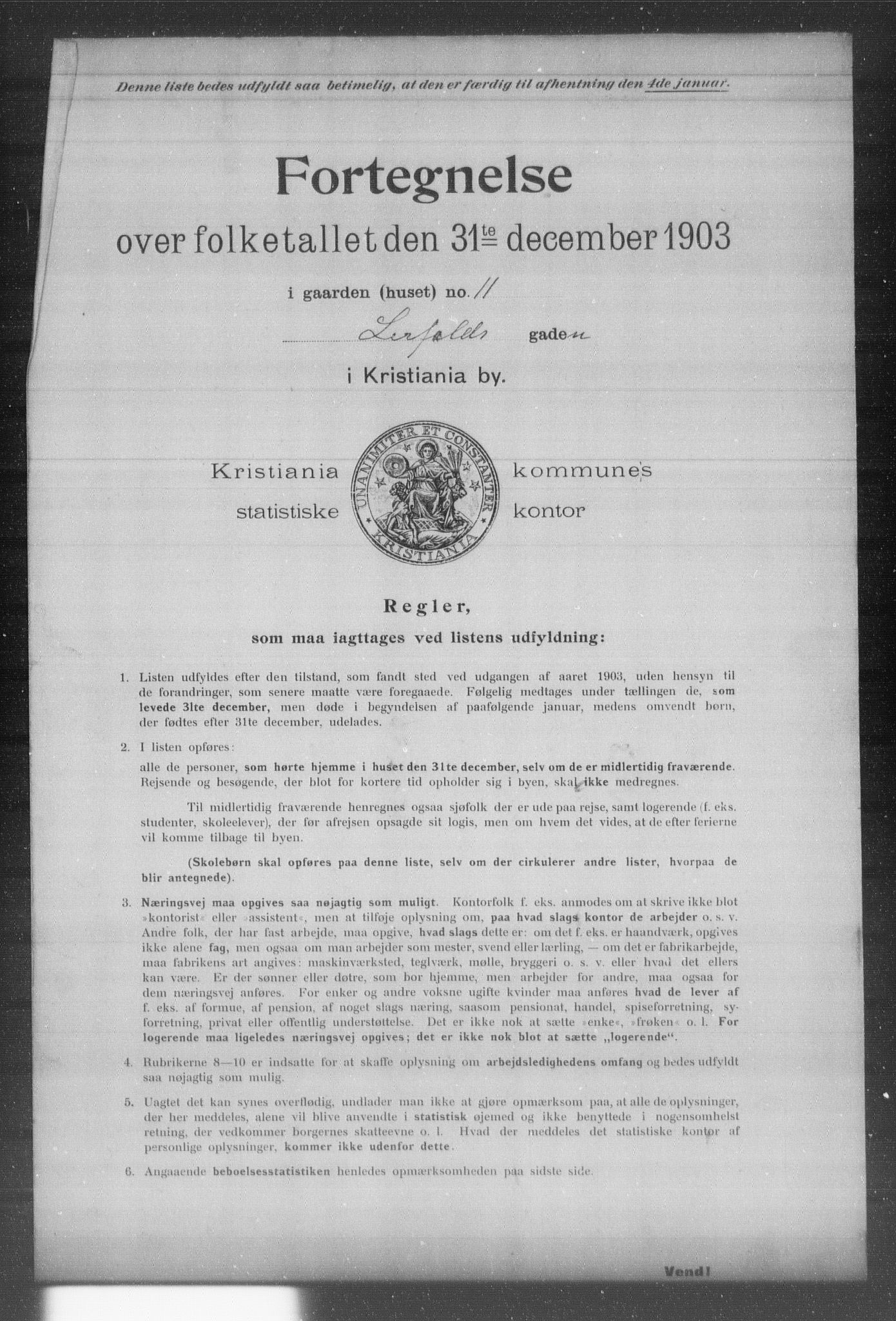 OBA, Municipal Census 1903 for Kristiania, 1903, p. 11304