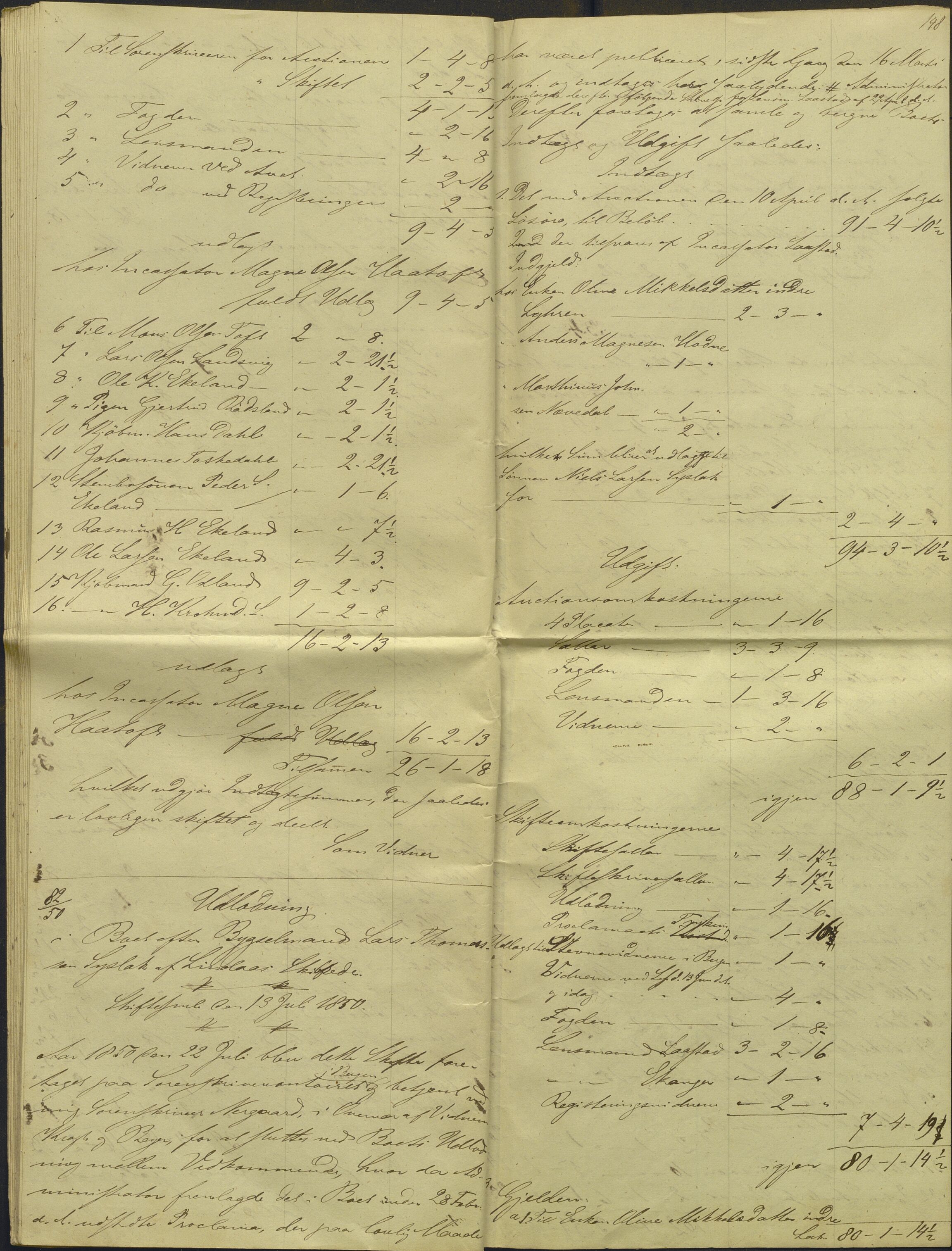 Nordhordland sorenskrivar, AV/SAB-A-2901/1/H/Hd/Hdb/L0001: Konsept til utlodningar, 1850-1852, p. 171