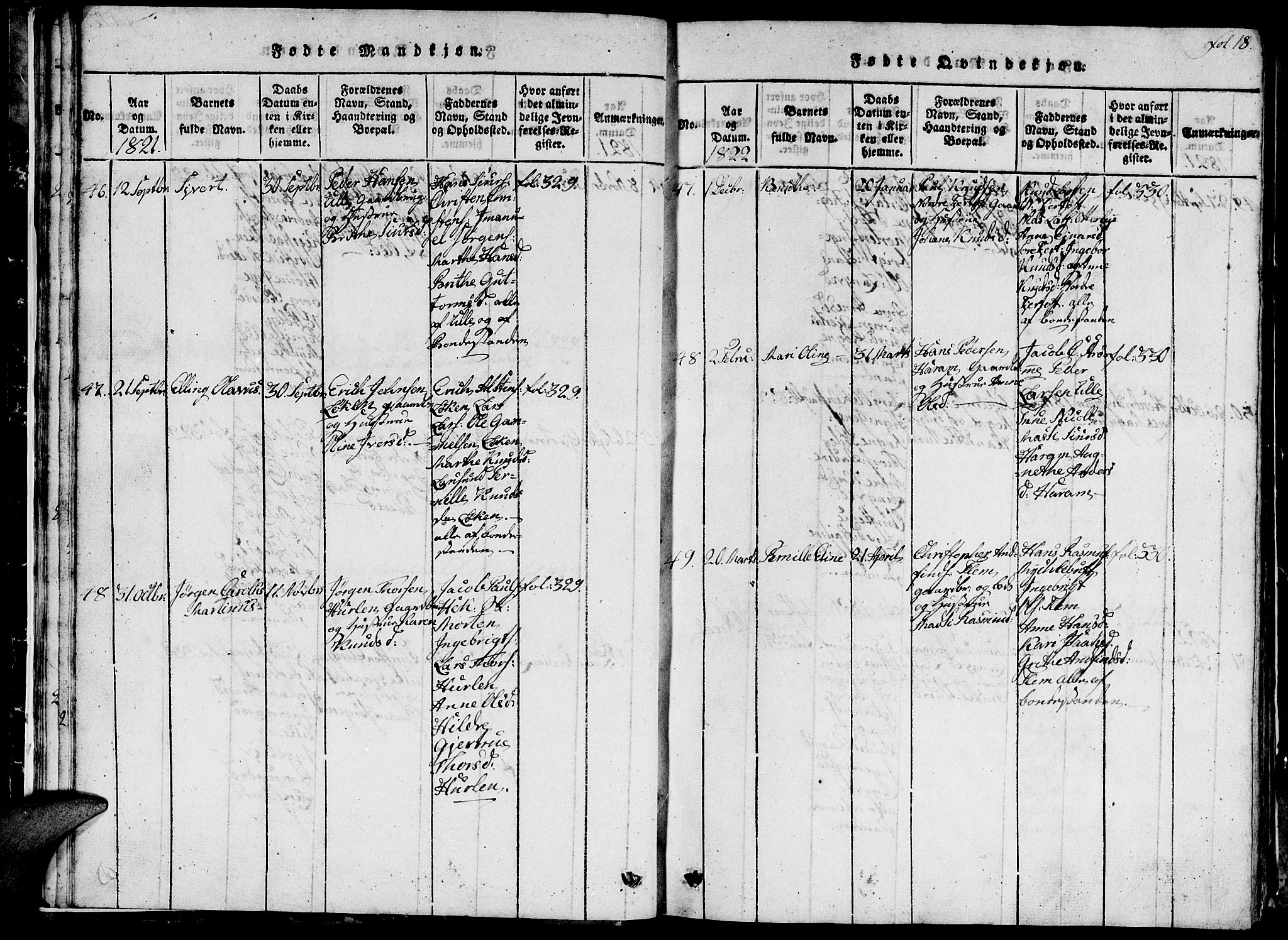 Ministerialprotokoller, klokkerbøker og fødselsregistre - Møre og Romsdal, AV/SAT-A-1454/536/L0506: Parish register (copy) no. 536C01, 1818-1859, p. 18