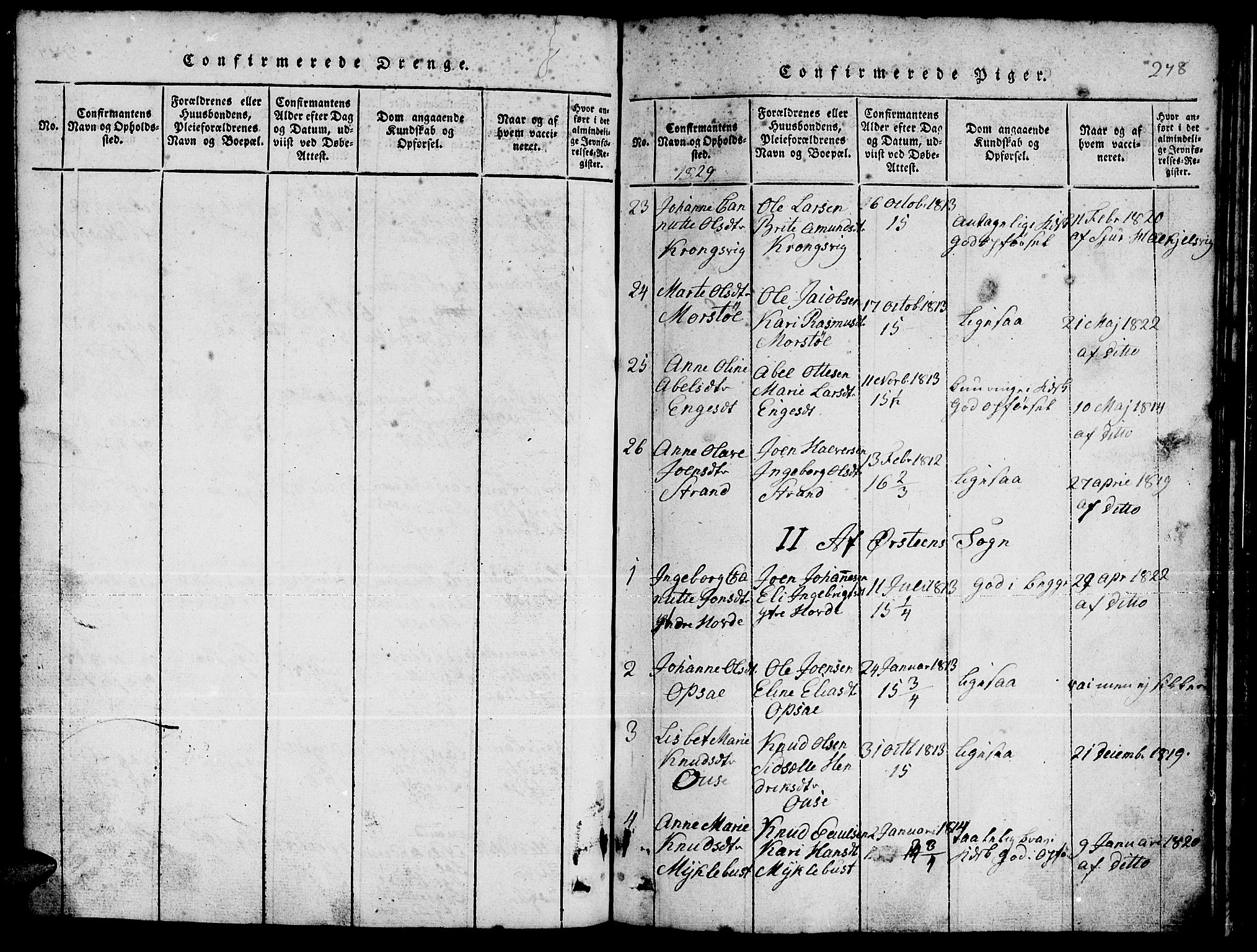 Ministerialprotokoller, klokkerbøker og fødselsregistre - Møre og Romsdal, AV/SAT-A-1454/511/L0155: Parish register (copy) no. 511C01, 1817-1829, p. 278