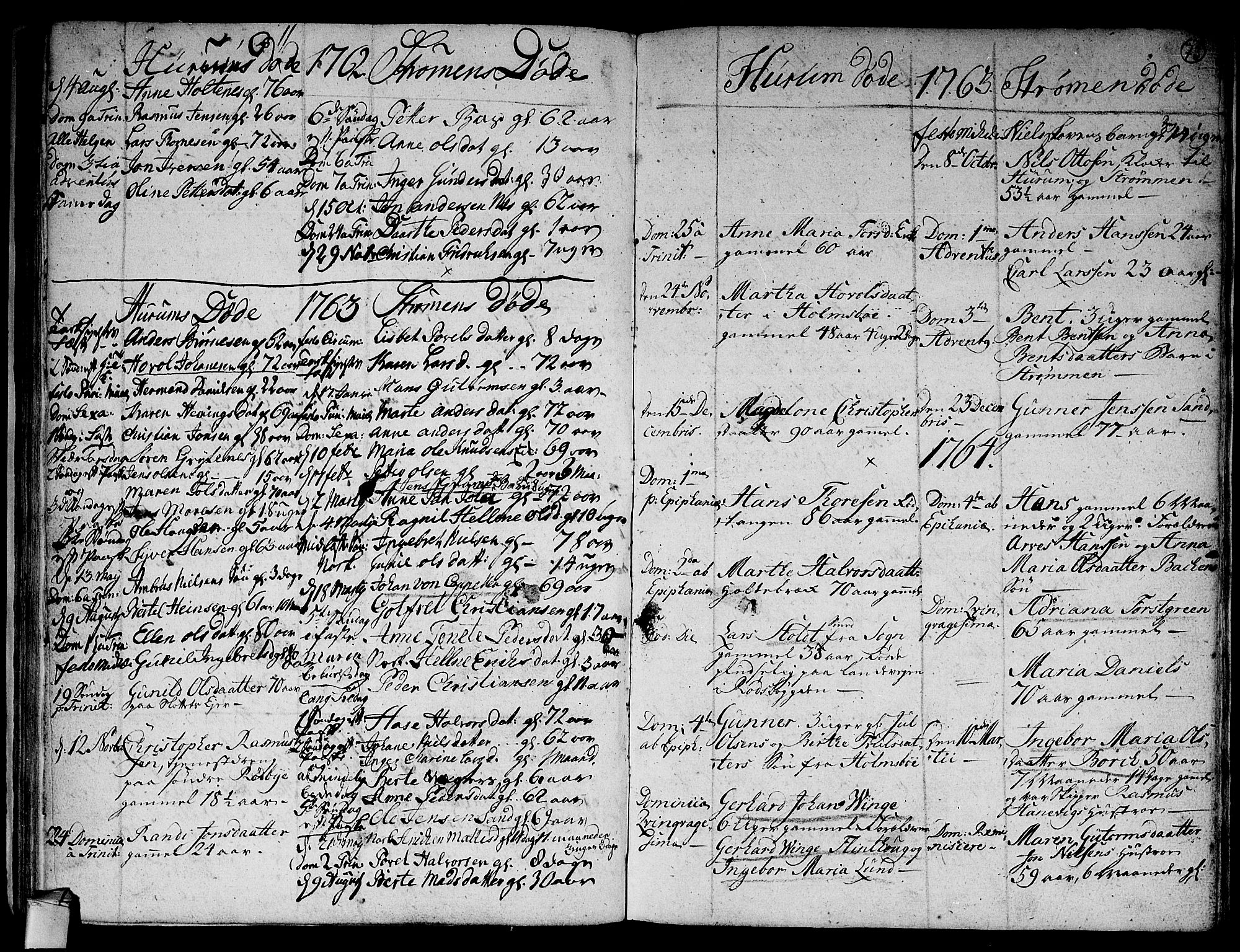 Hurum kirkebøker, SAKO/A-229/F/Fa/L0006: Parish register (official) no. 6, 1756-1770, p. 73
