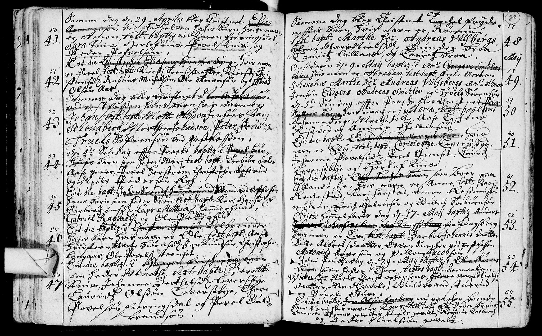 Eiker kirkebøker, AV/SAKO-A-4/F/Fa/L0002: Parish register (official) no. I 2, 1705-1724, p. 34