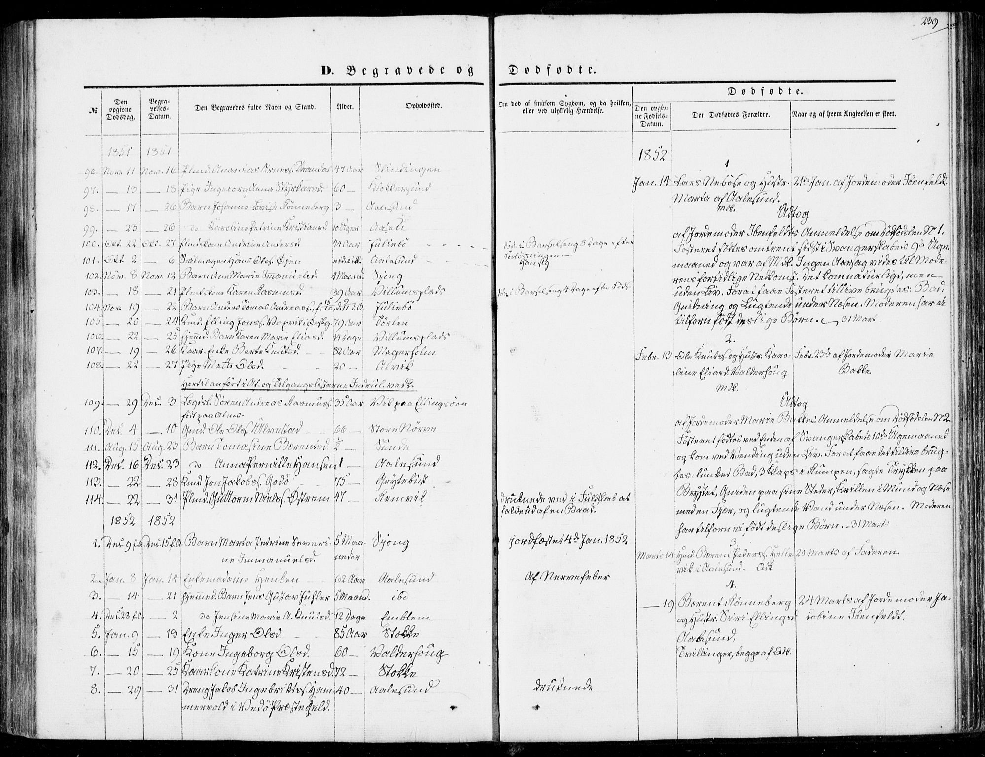 Ministerialprotokoller, klokkerbøker og fødselsregistre - Møre og Romsdal, AV/SAT-A-1454/528/L0397: Parish register (official) no. 528A08, 1848-1858, p. 239