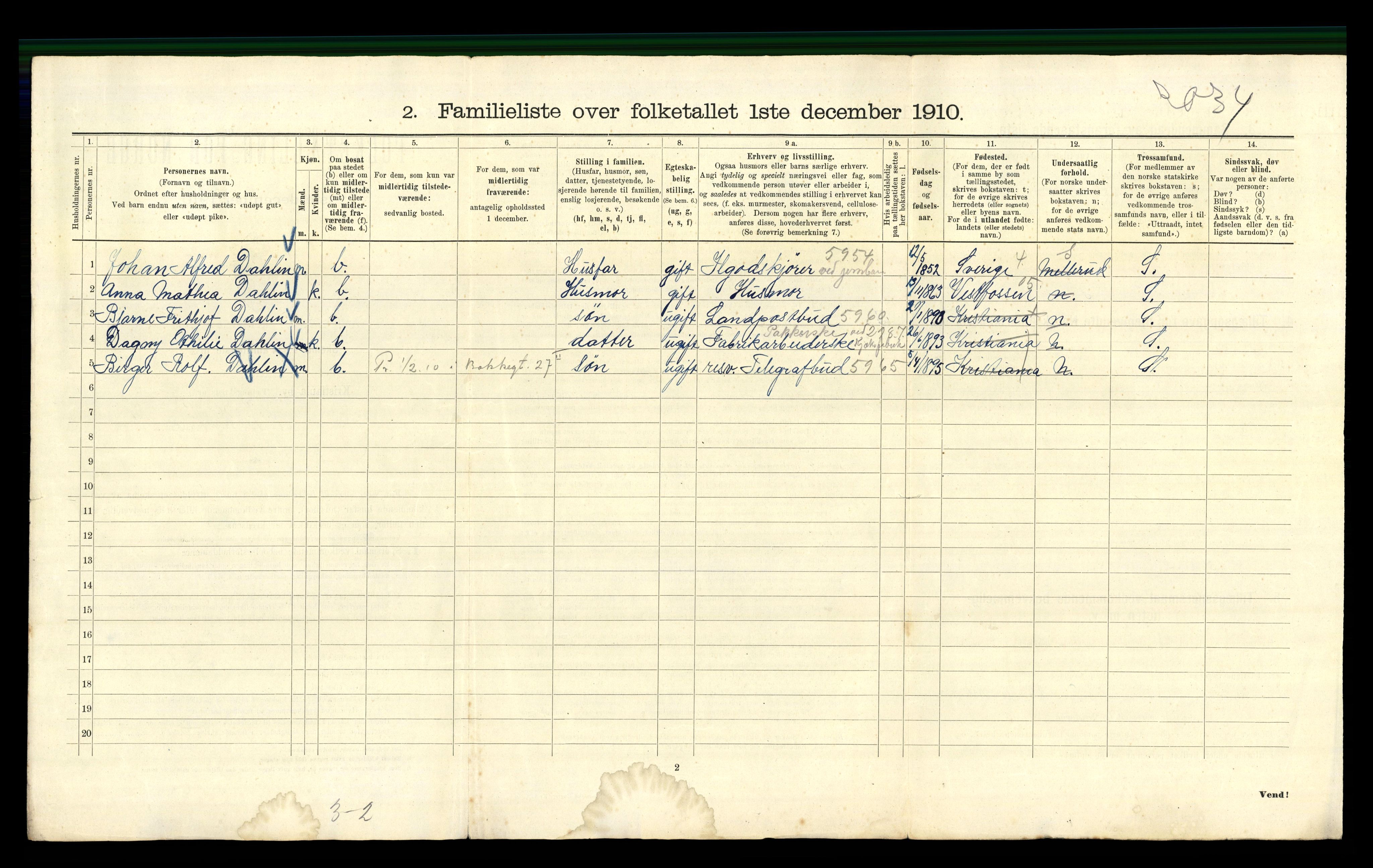 RA, 1910 census for Kristiania, 1910, p. 4200