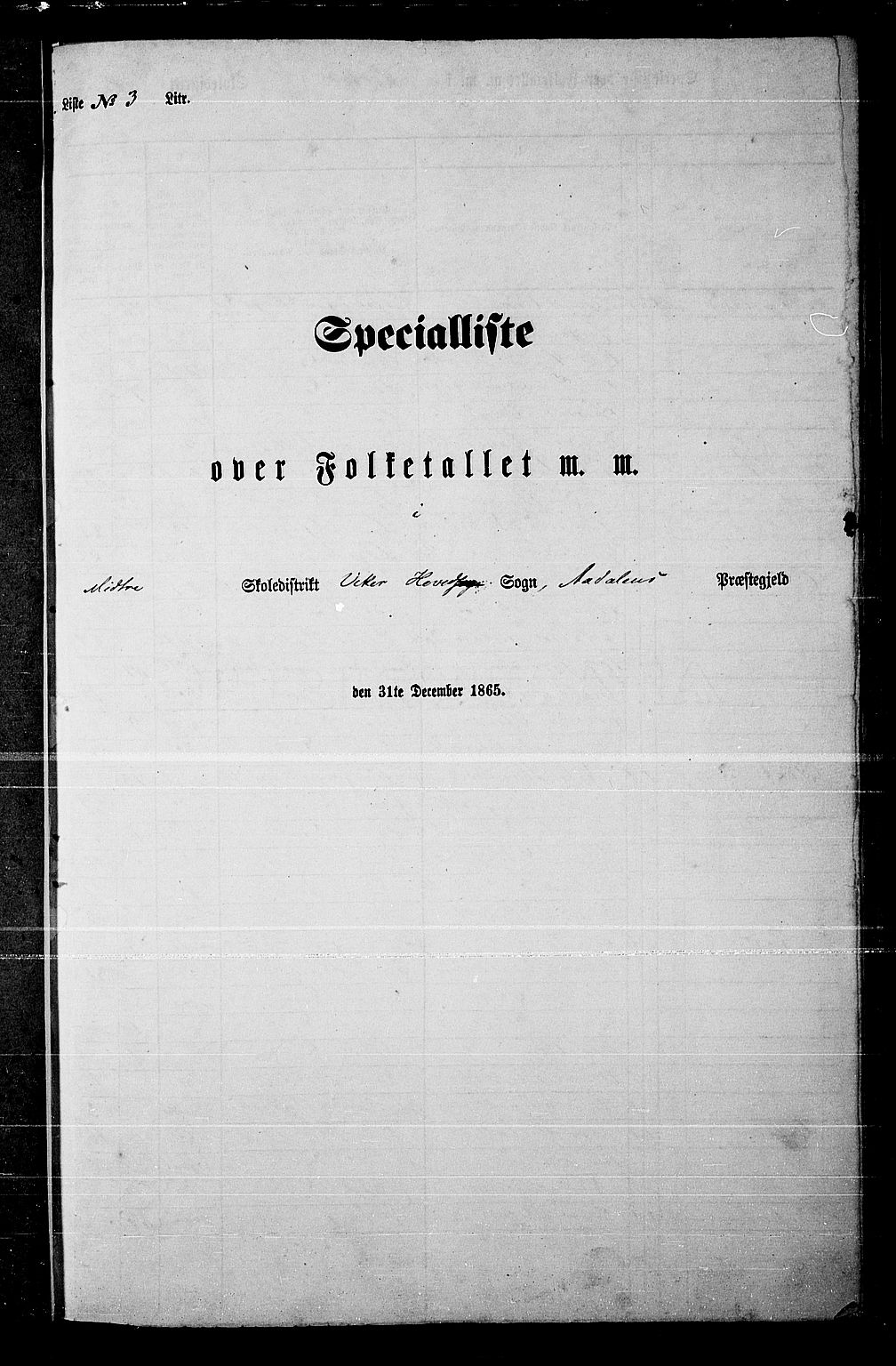 RA, 1865 census for Ådal, 1865, p. 32