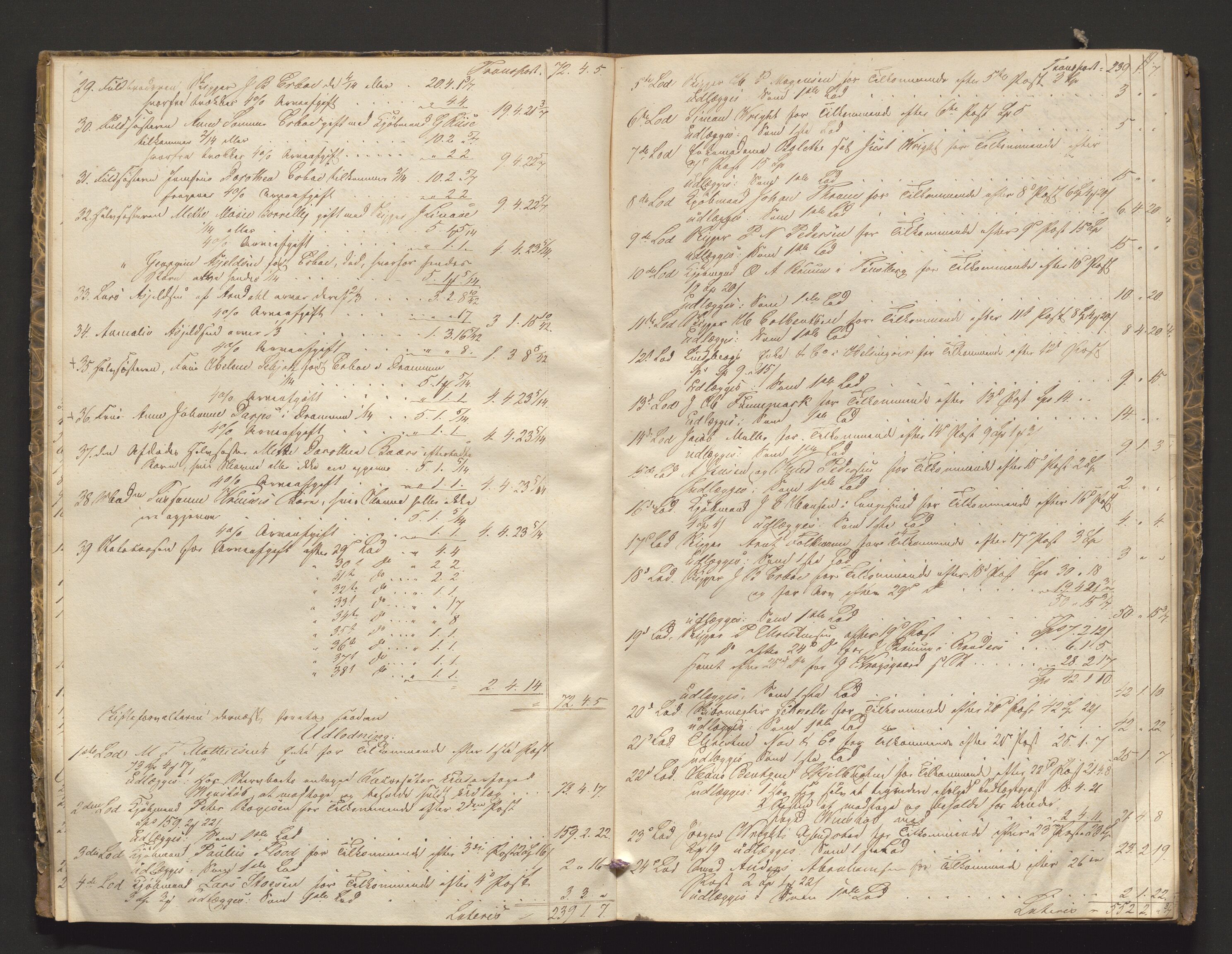 Porsgrunn byfogd, AV/SAKO-A-106/H/Hb/L0004: Skifteprotokoll, 1842-1844, p. 18-19