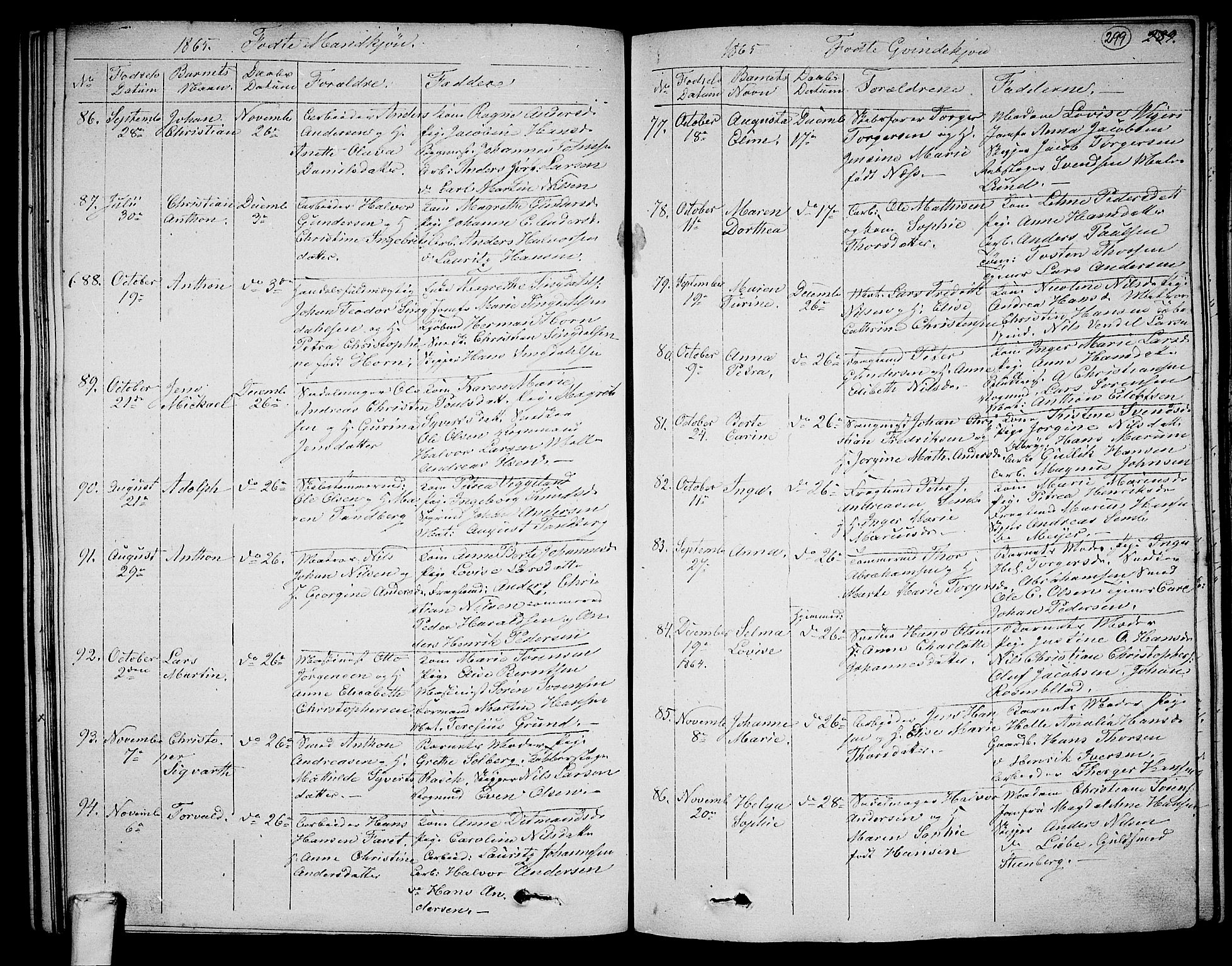 Larvik kirkebøker, SAKO/A-352/G/Ga/L0003a: Parish register (copy) no. I 3A, 1830-1870, p. 299