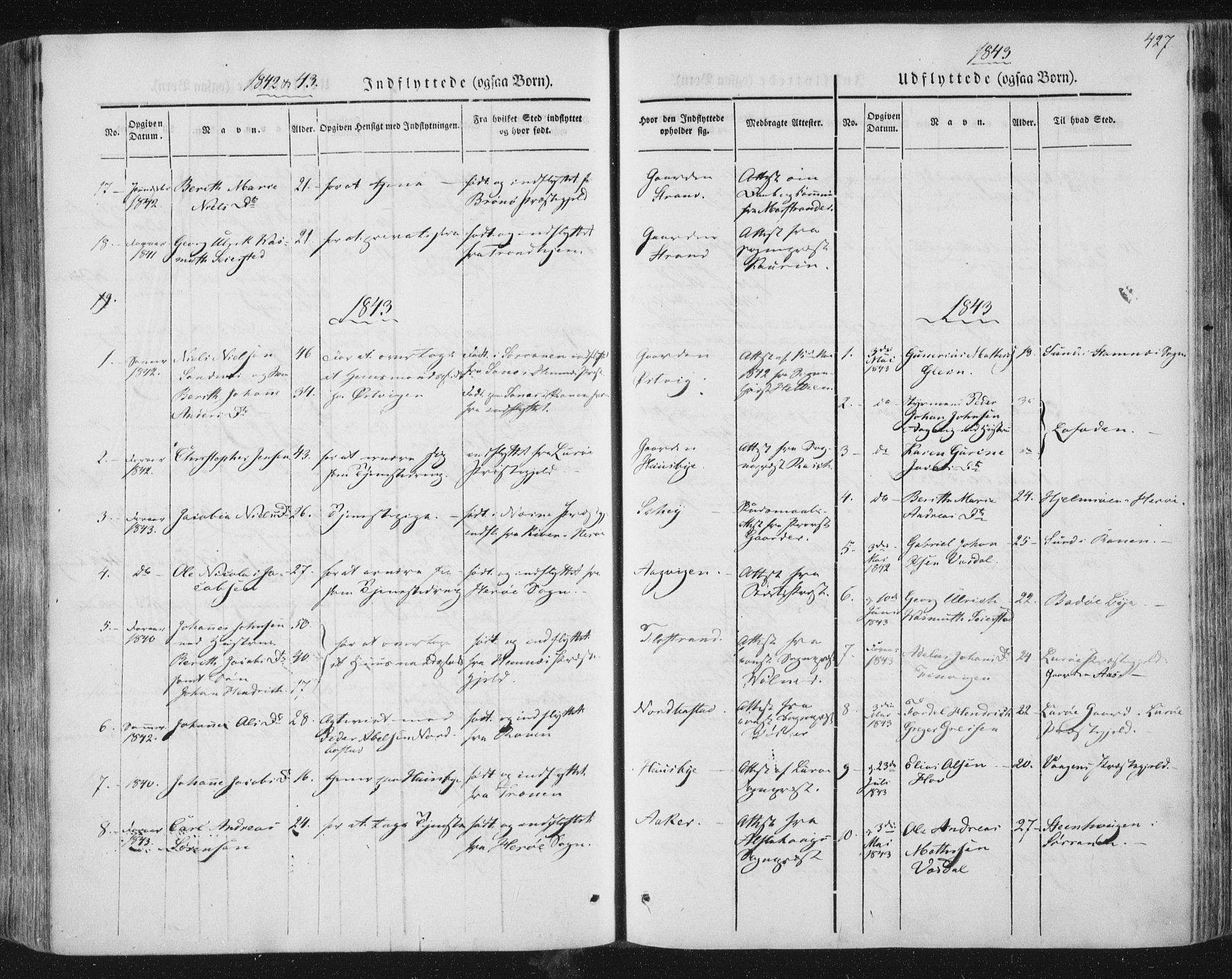 Ministerialprotokoller, klokkerbøker og fødselsregistre - Nordland, AV/SAT-A-1459/838/L0549: Parish register (official) no. 838A07, 1840-1854, p. 427