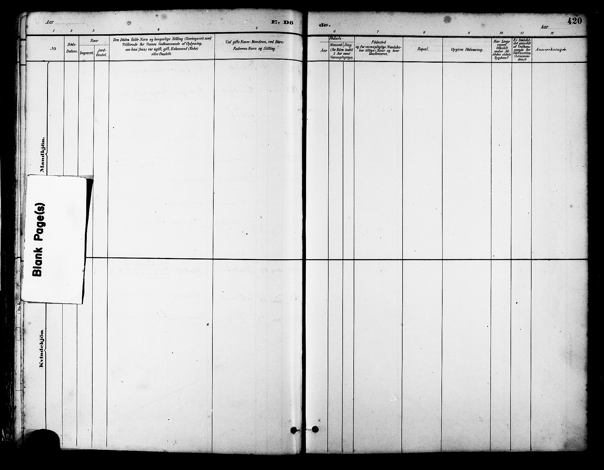 Ministerialprotokoller, klokkerbøker og fødselsregistre - Møre og Romsdal, AV/SAT-A-1454/509/L0112: Parish register (copy) no. 509C02, 1883-1922, p. 420