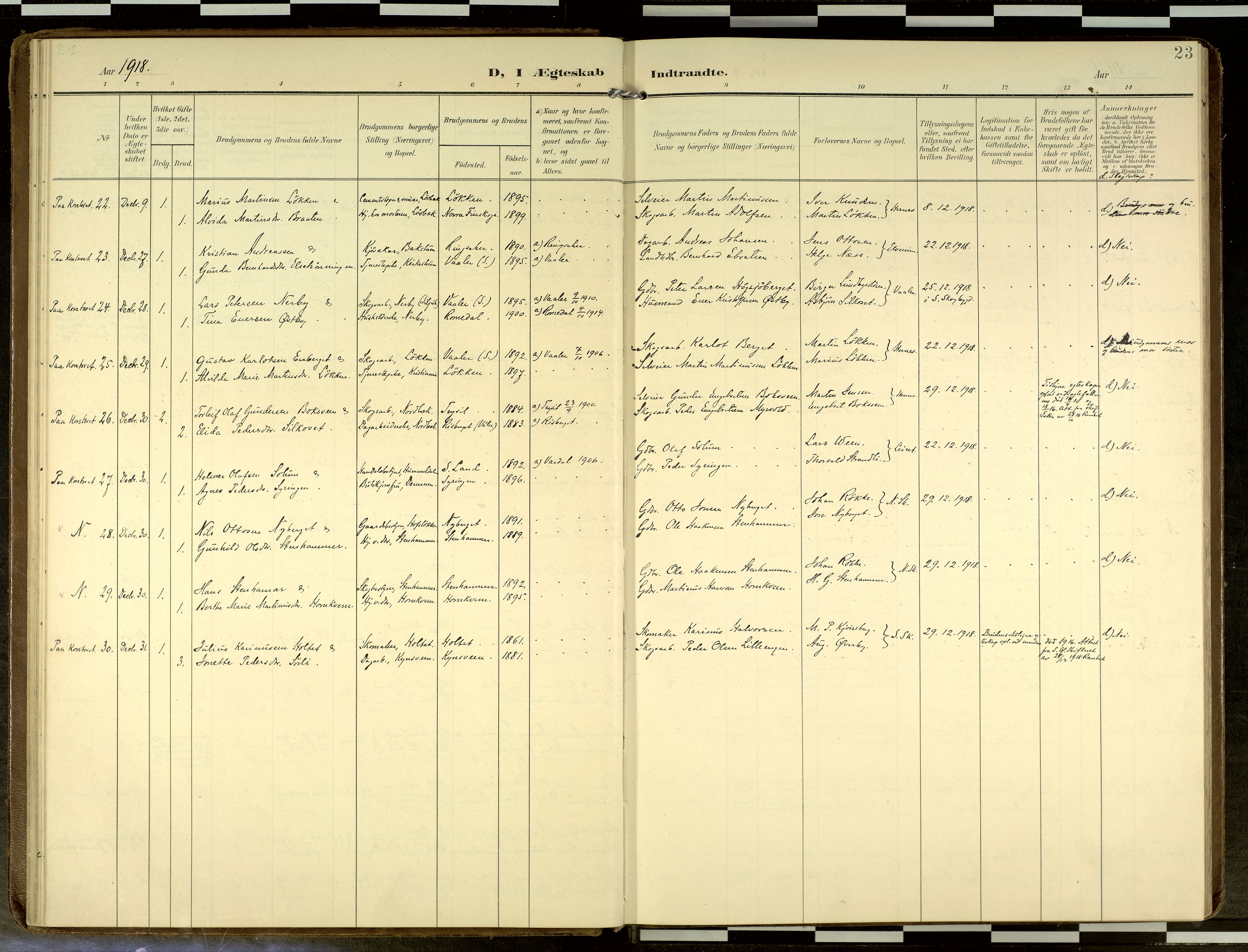 Elverum prestekontor, AV/SAH-PREST-044/H/Ha/Haa/L0019: Parish register (official) no. 19, 1903-1926, p. 23