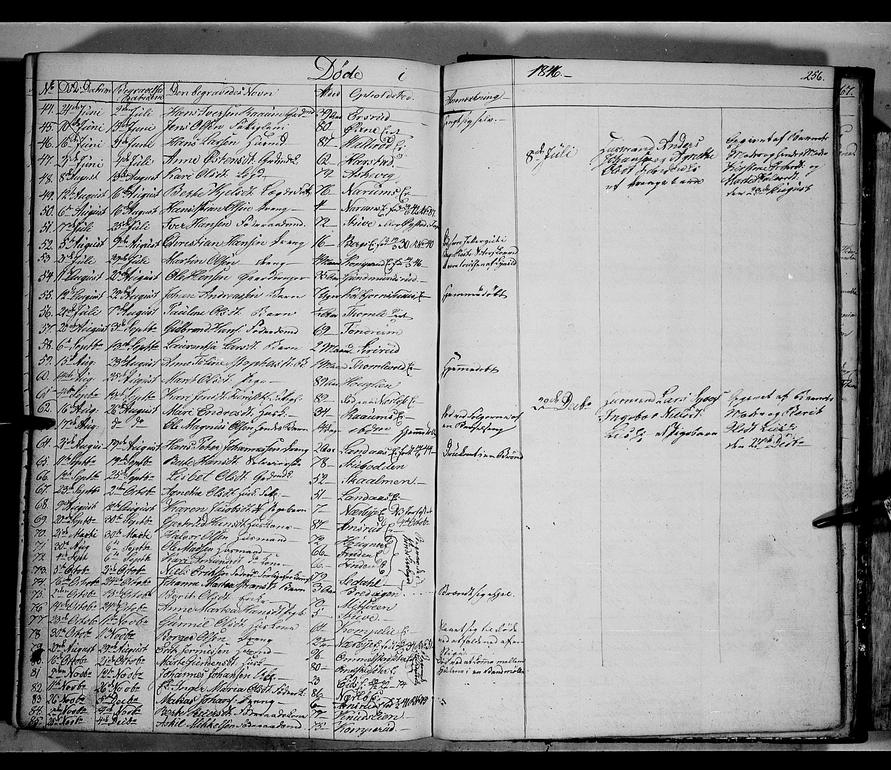 Land prestekontor, SAH/PREST-120/H/Ha/Hab/L0002: Parish register (copy) no. 2, 1833-1849, p. 256
