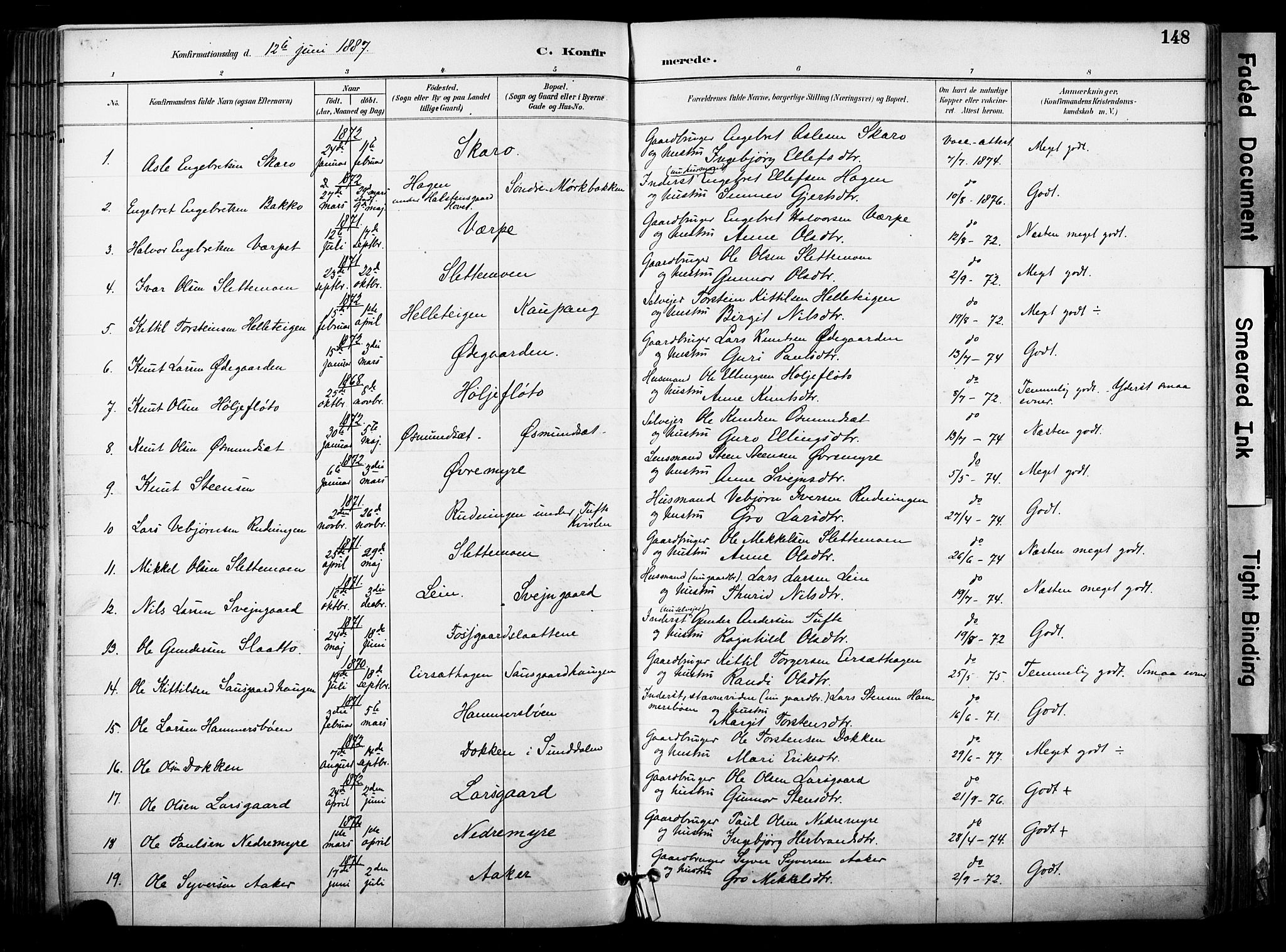 Hol kirkebøker, SAKO/A-227/F/Fa/L0003: Parish register (official) no. I 3, 1887-1918, p. 148