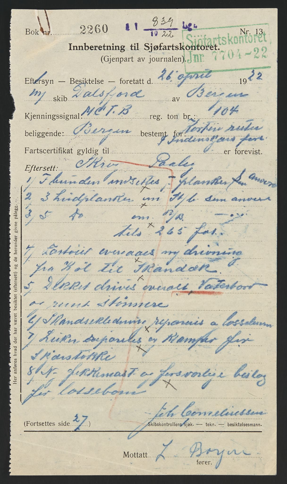 Sjøfartsdirektoratet med forløpere, skipsmapper slettede skip, RA/S-4998/F/Fa/L0229: --, 1863-1928, p. 165