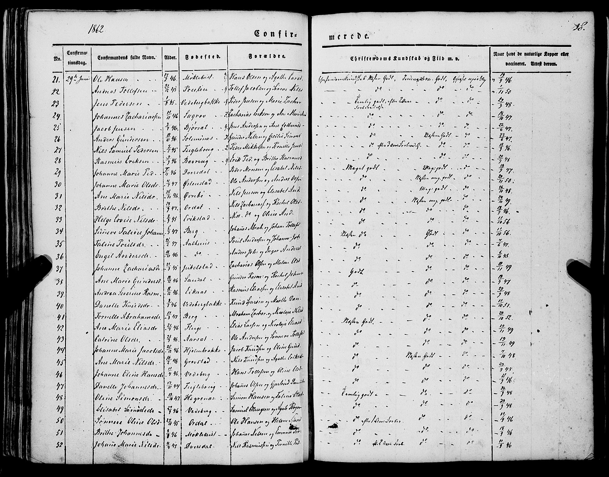 Jølster sokneprestembete, SAB/A-80701/H/Haa/Haaa/L0010: Parish register (official) no. A 10, 1847-1865, p. 38