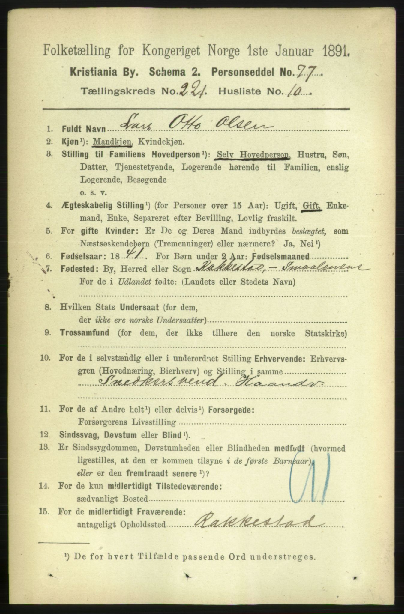 RA, 1891 census for 0301 Kristiania, 1891, p. 132567