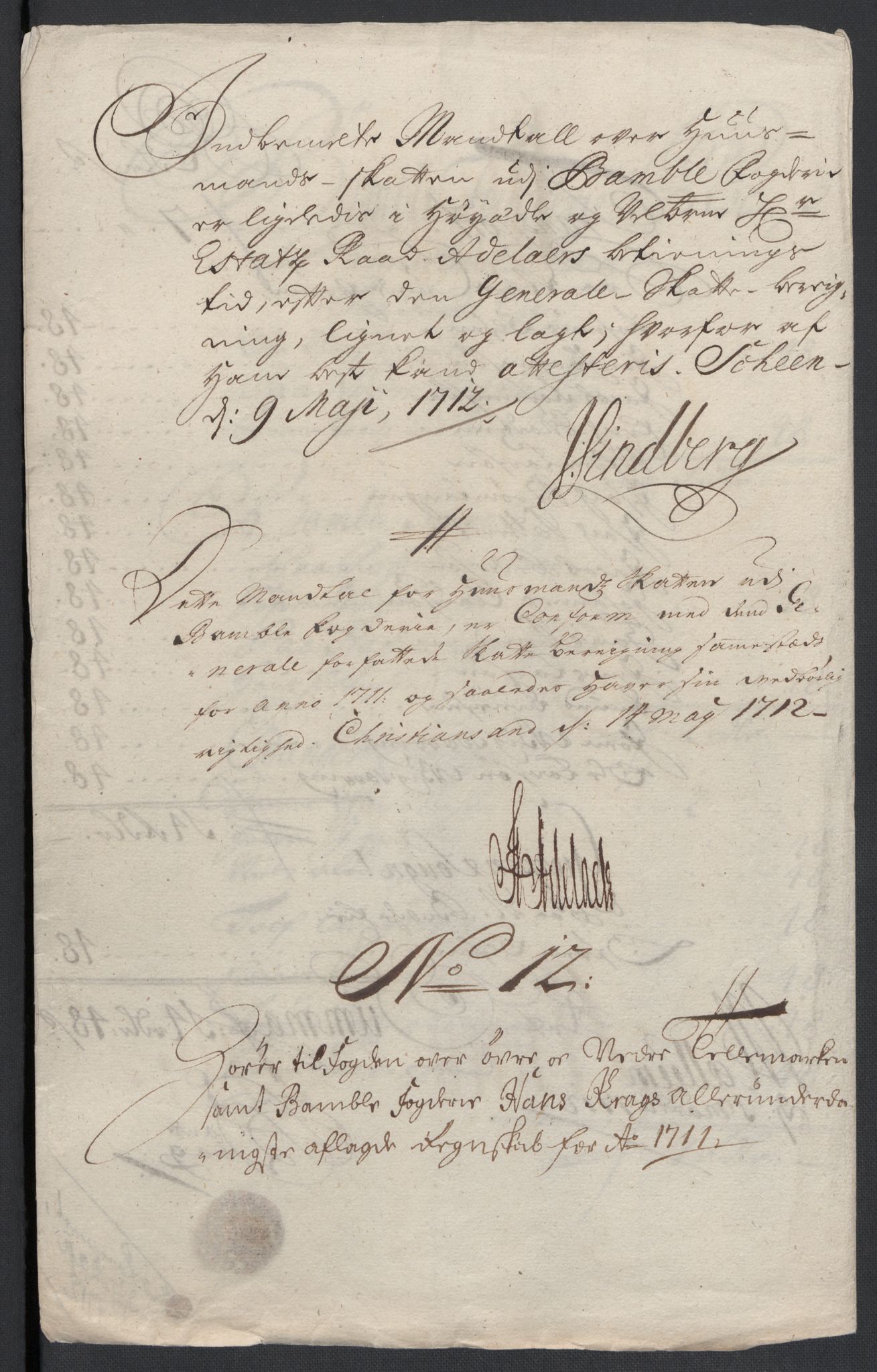 Rentekammeret inntil 1814, Reviderte regnskaper, Fogderegnskap, AV/RA-EA-4092/R36/L2120: Fogderegnskap Øvre og Nedre Telemark og Bamble, 1711, p. 144