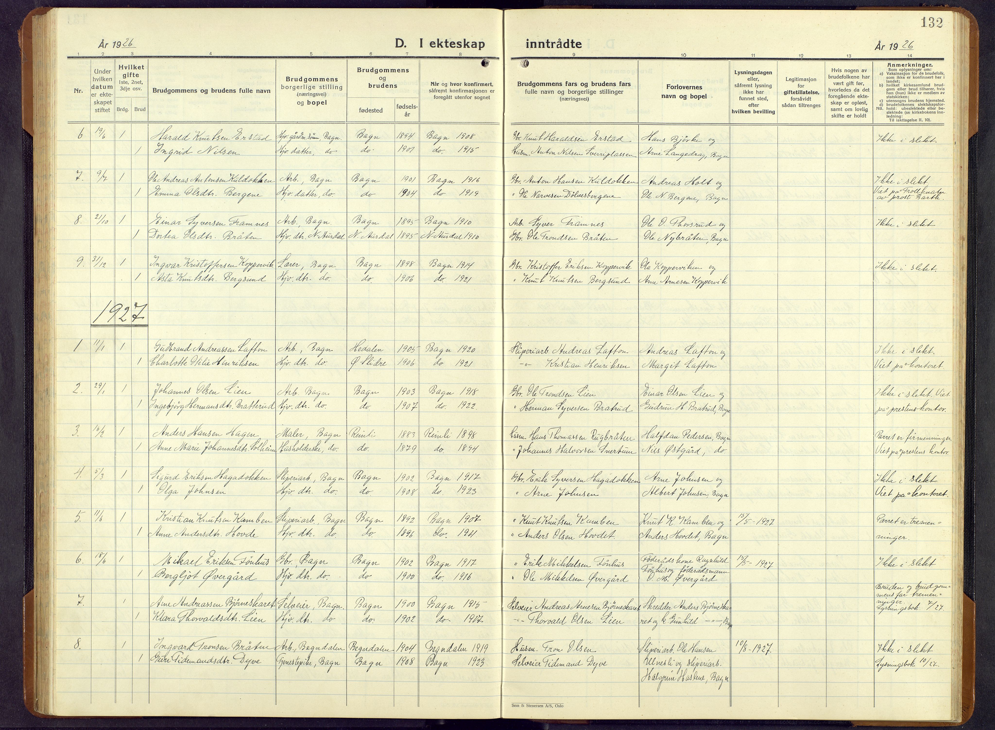 Sør-Aurdal prestekontor, AV/SAH-PREST-128/H/Ha/Hab/L0011: Parish register (copy) no. 11, 1922-1950, p. 132