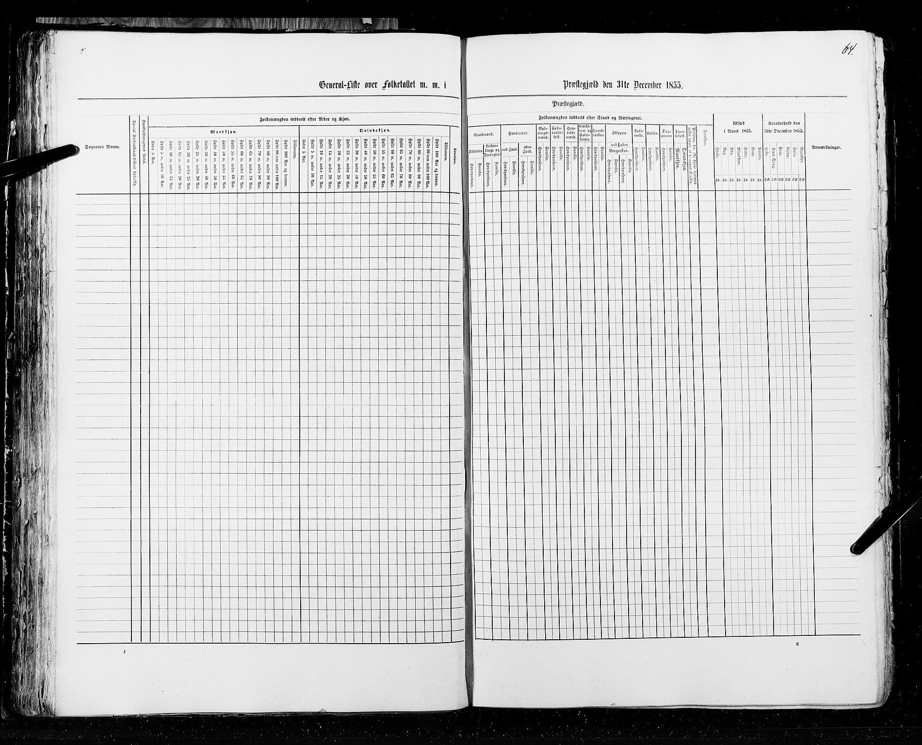 RA, Census 1855, vol. 2: Kristians amt, Buskerud amt og Jarlsberg og Larvik amt, 1855, p. 64