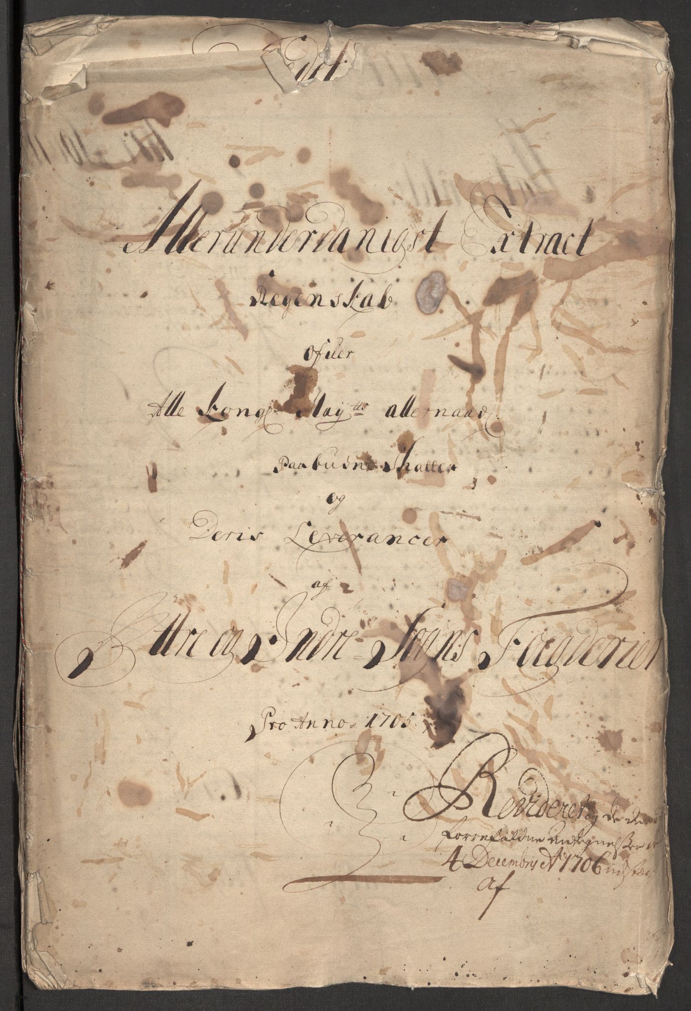 Rentekammeret inntil 1814, Reviderte regnskaper, Fogderegnskap, AV/RA-EA-4092/R52/L3314: Fogderegnskap Sogn, 1705-1707, p. 4