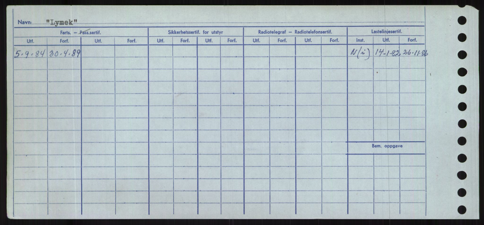 Sjøfartsdirektoratet med forløpere, Skipsmålingen, AV/RA-S-1627/H/Hc/L0001: Lektere, A-Y, p. 288