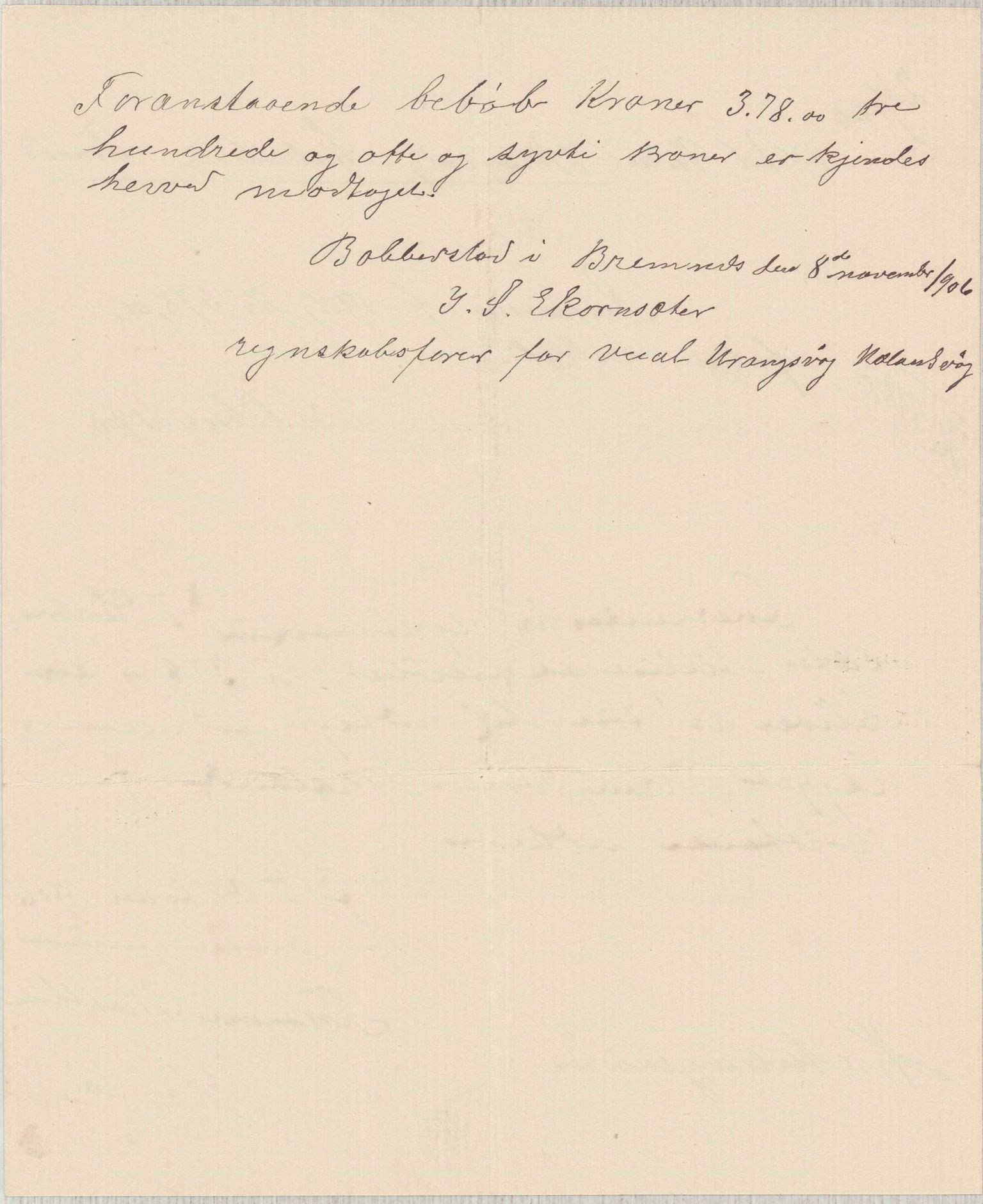 Finnaas kommune. Formannskapet, IKAH/1218a-021/E/Ea/L0002/0003: Rekneskap for veganlegg / Rekneskap for veganlegget Urangsvåg - Mælandsvåg, 1904-1905, p. 46