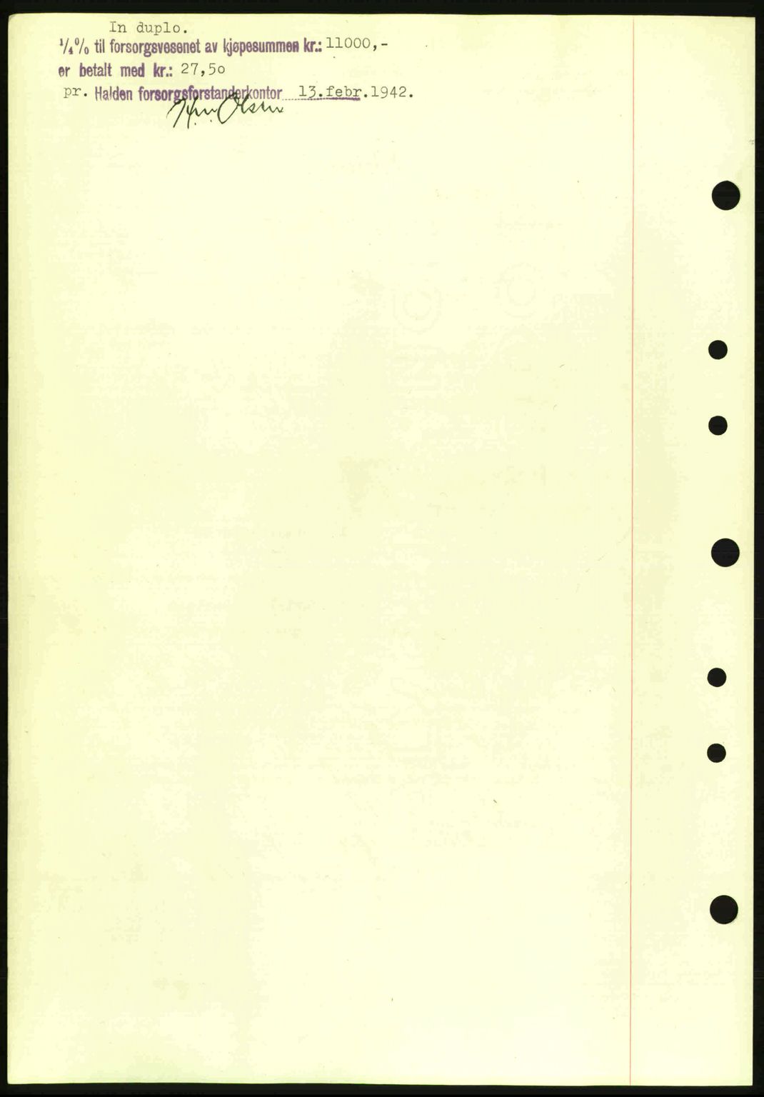 Idd og Marker sorenskriveri, AV/SAO-A-10283/G/Gb/Gbb/L0005: Mortgage book no. A5, 1941-1943, Diary no: : 213/1942