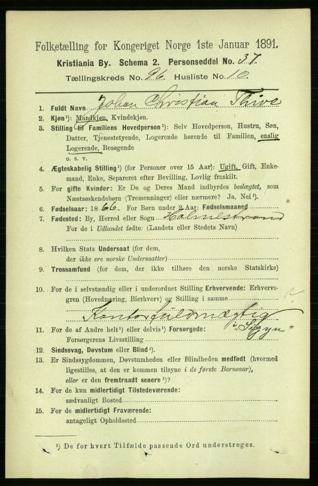 RA, 1891 census for 0301 Kristiania, 1891, p. 46806