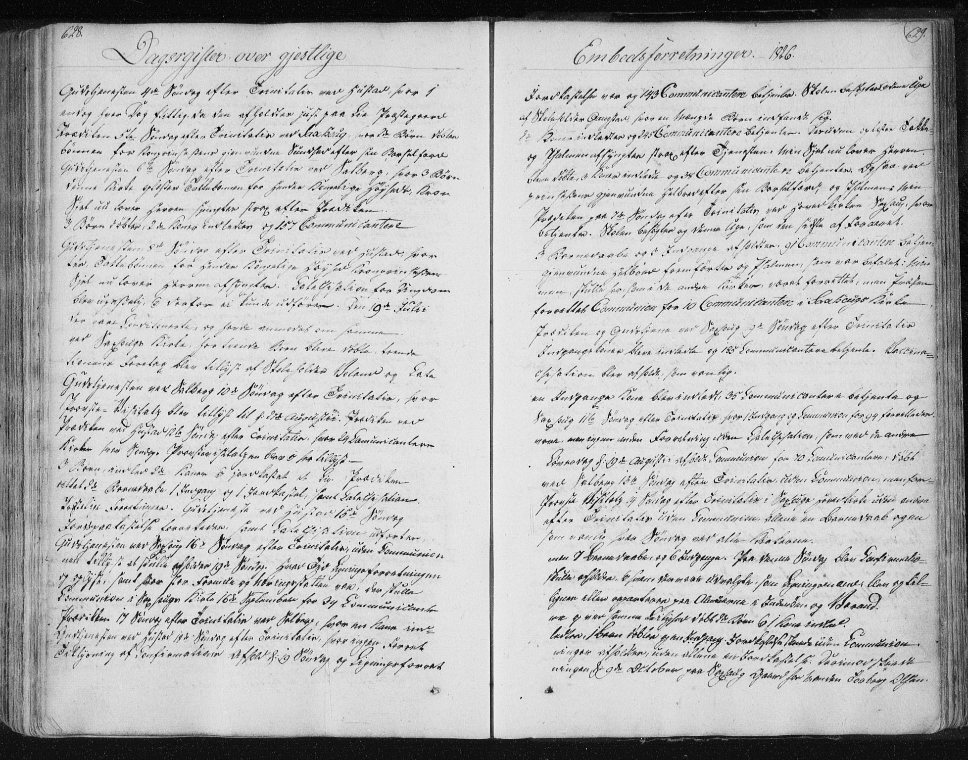 Ministerialprotokoller, klokkerbøker og fødselsregistre - Nord-Trøndelag, SAT/A-1458/730/L0276: Parish register (official) no. 730A05, 1822-1830, p. 628-629