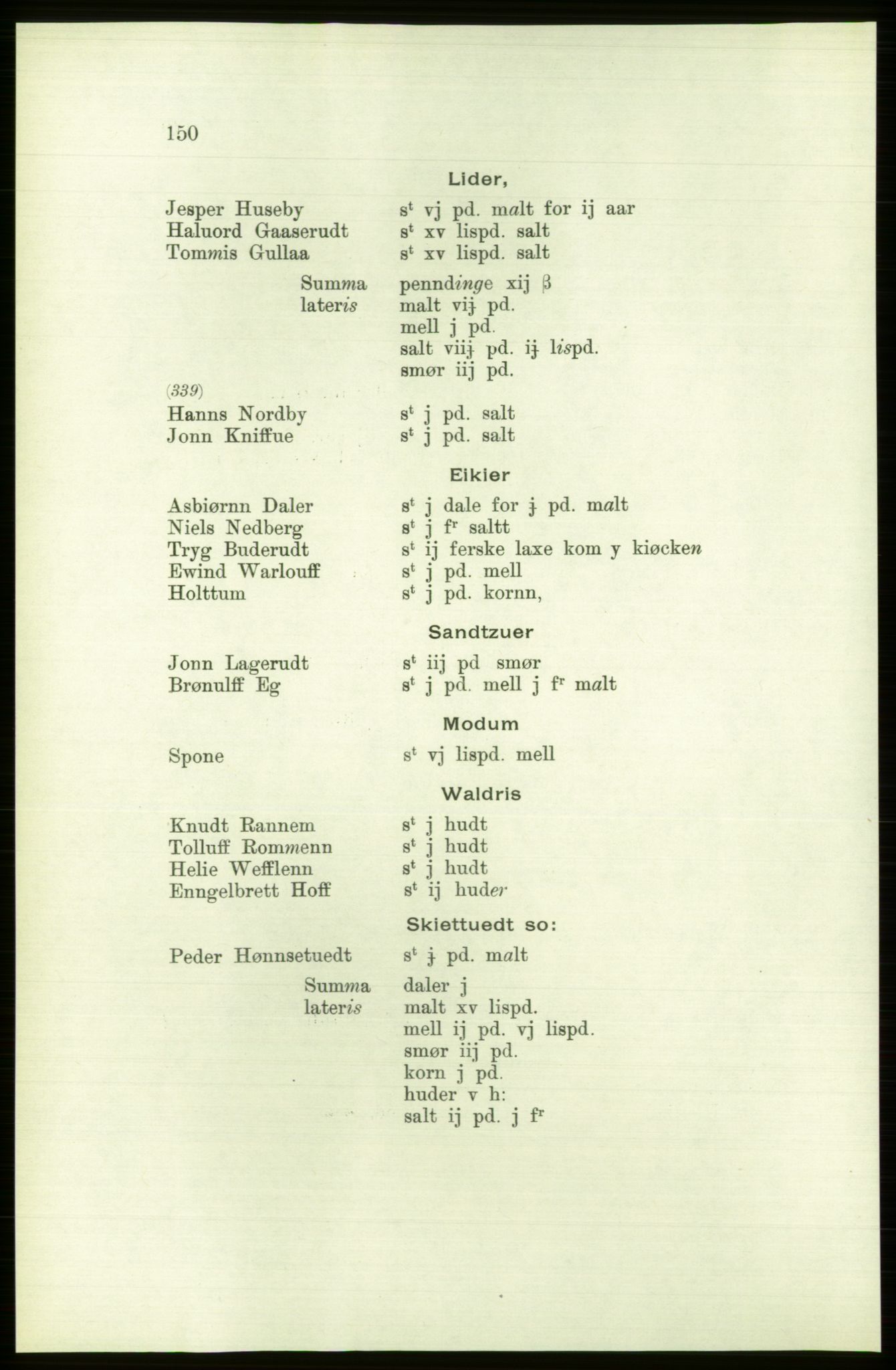 Publikasjoner utgitt av Arkivverket, PUBL/PUBL-001/C/0001: Bind 1: Rekneskap for Akershus len 1557-1558, 1557-1558, p. 150