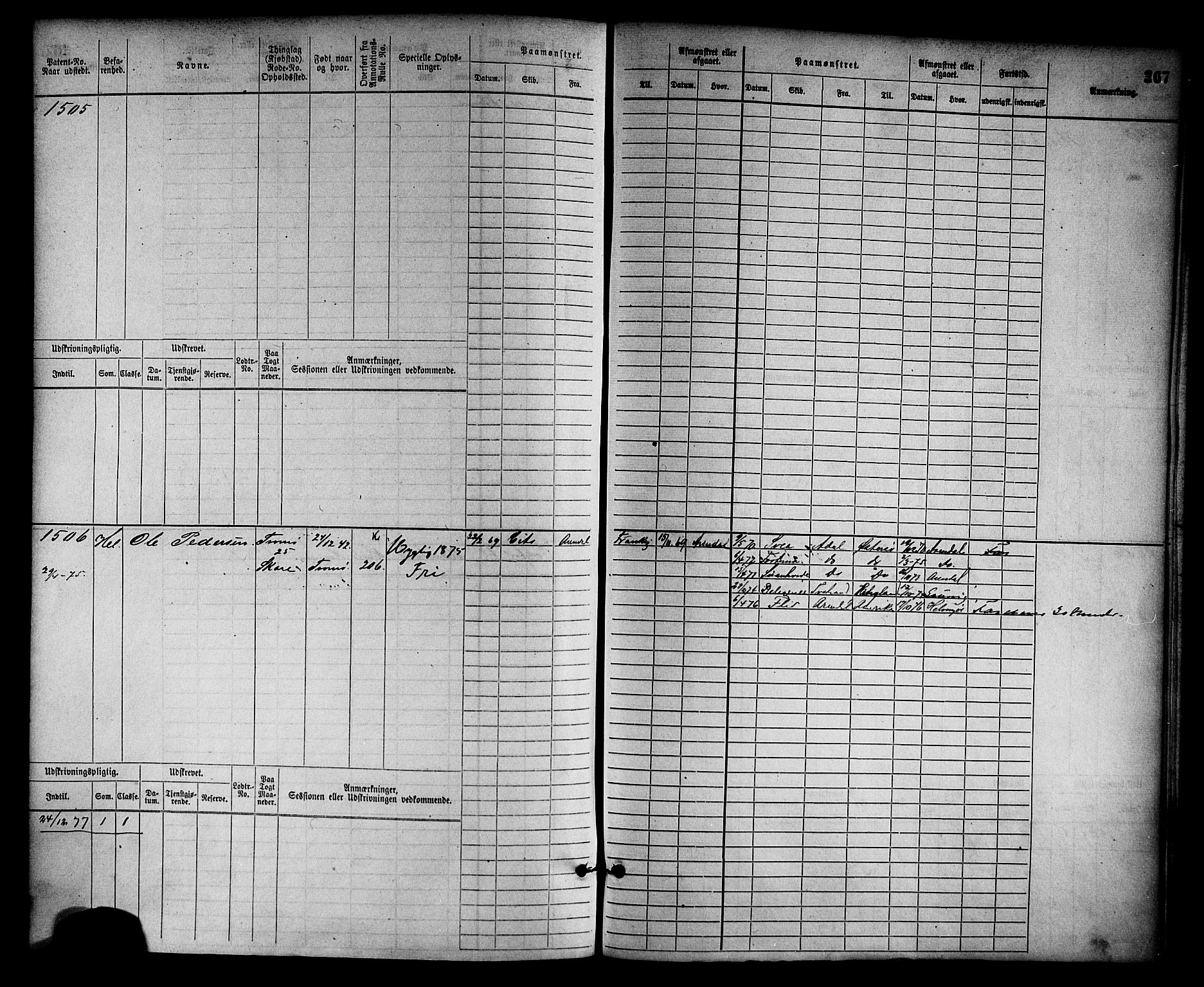 Arendal mønstringskrets, AV/SAK-2031-0012/F/Fb/L0011: Hovedrulle nr 775-1528, S-9, 1868-1885, p. 375