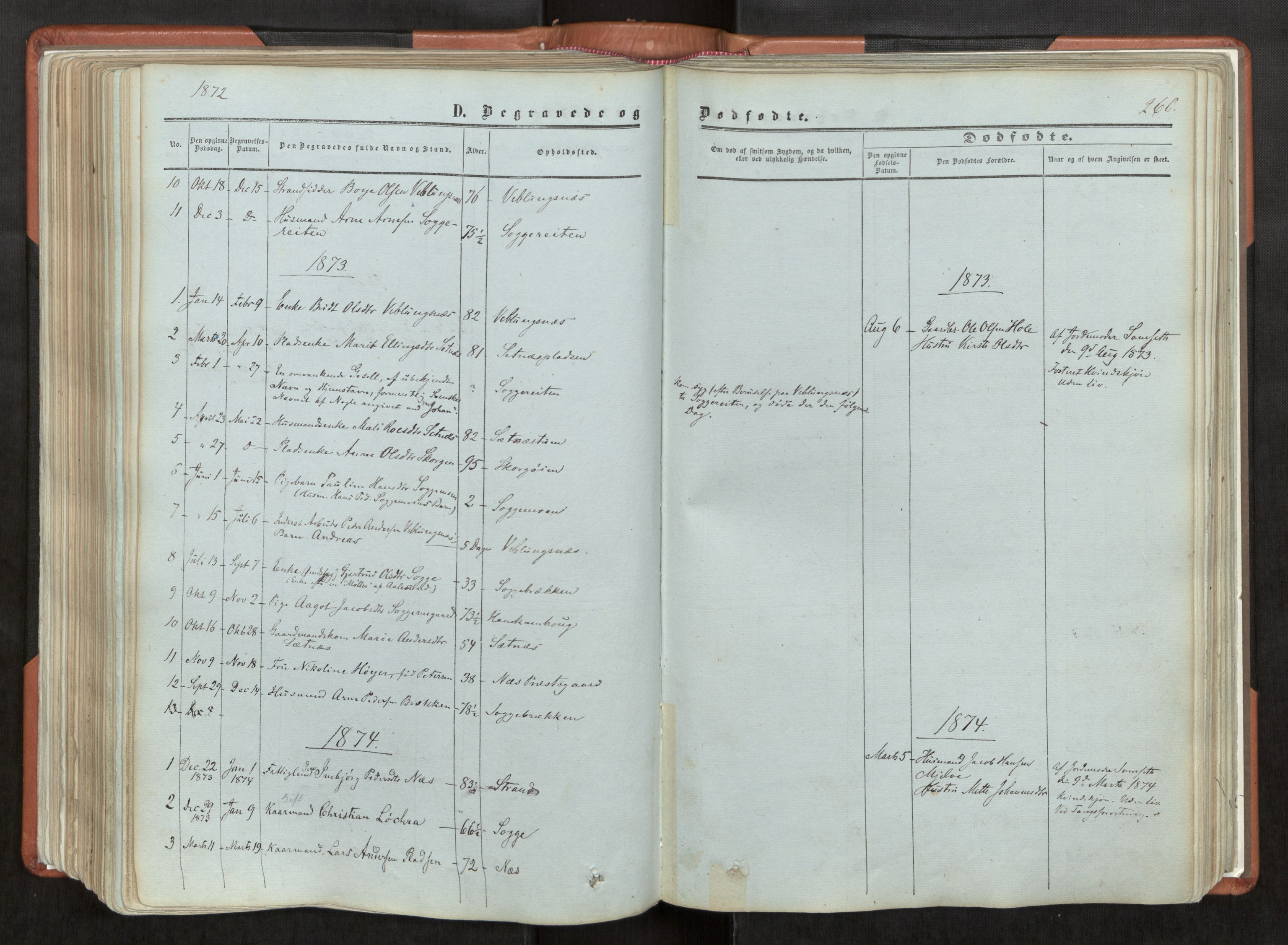 Ministerialprotokoller, klokkerbøker og fødselsregistre - Møre og Romsdal, AV/SAT-A-1454/544/L0572: Parish register (official) no. 544A05, 1854-1886, p. 260