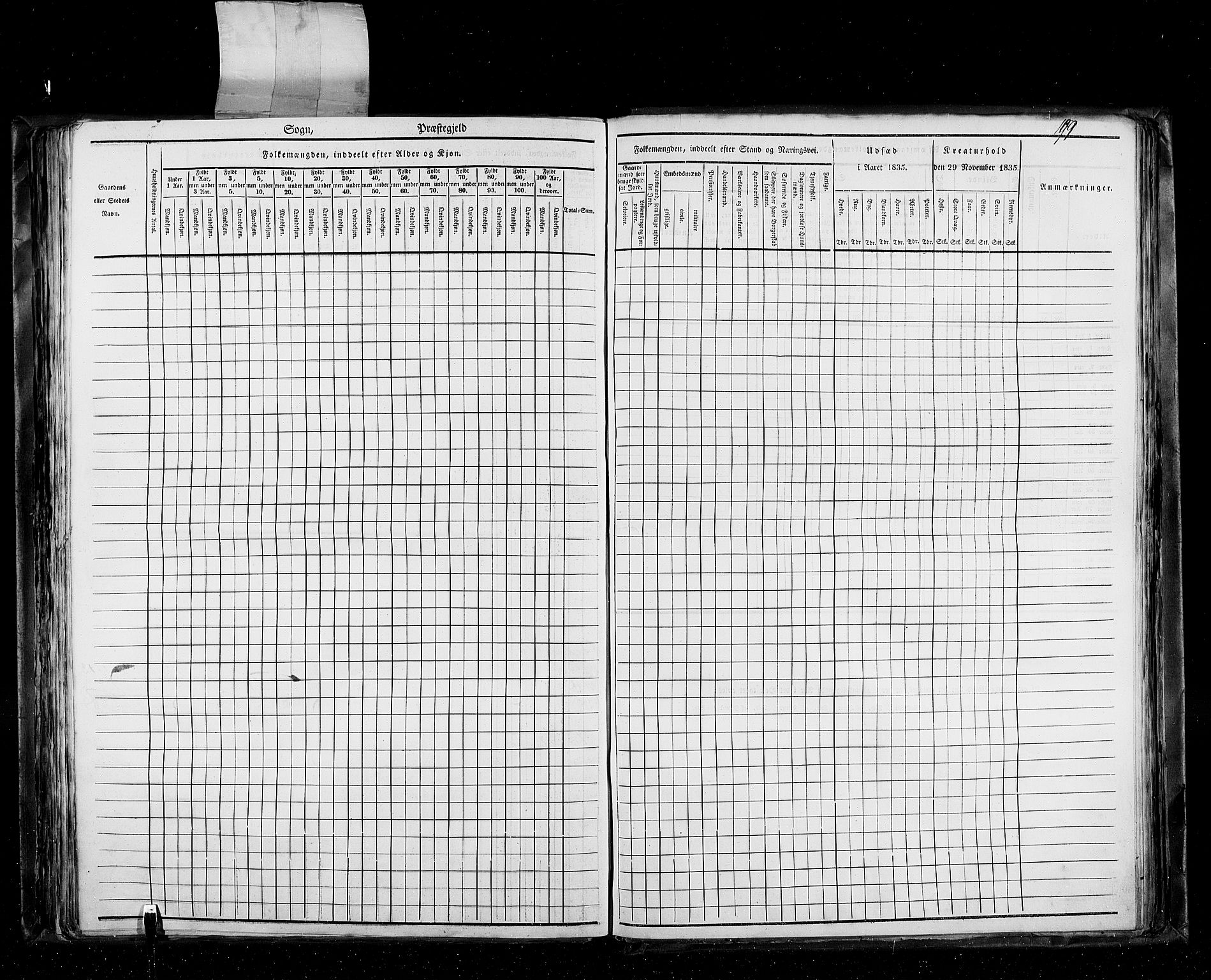 RA, Census 1835, vol. 5: Bratsberg amt og Nedenes og Råbyggelaget amt, 1835, p. 199