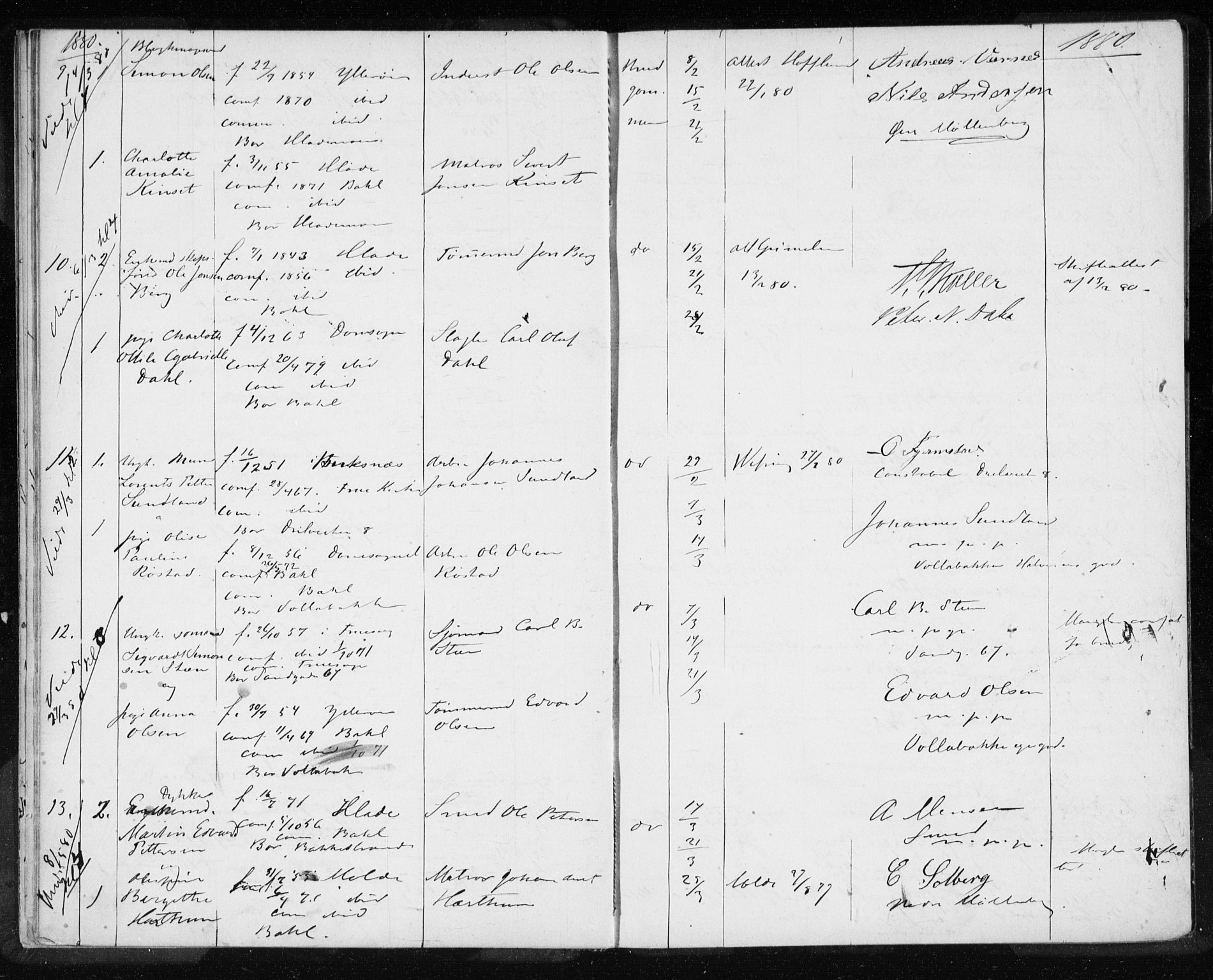 Ministerialprotokoller, klokkerbøker og fødselsregistre - Sør-Trøndelag, AV/SAT-A-1456/604/L0188: Parish register (official) no. 604A11, 1878-1892