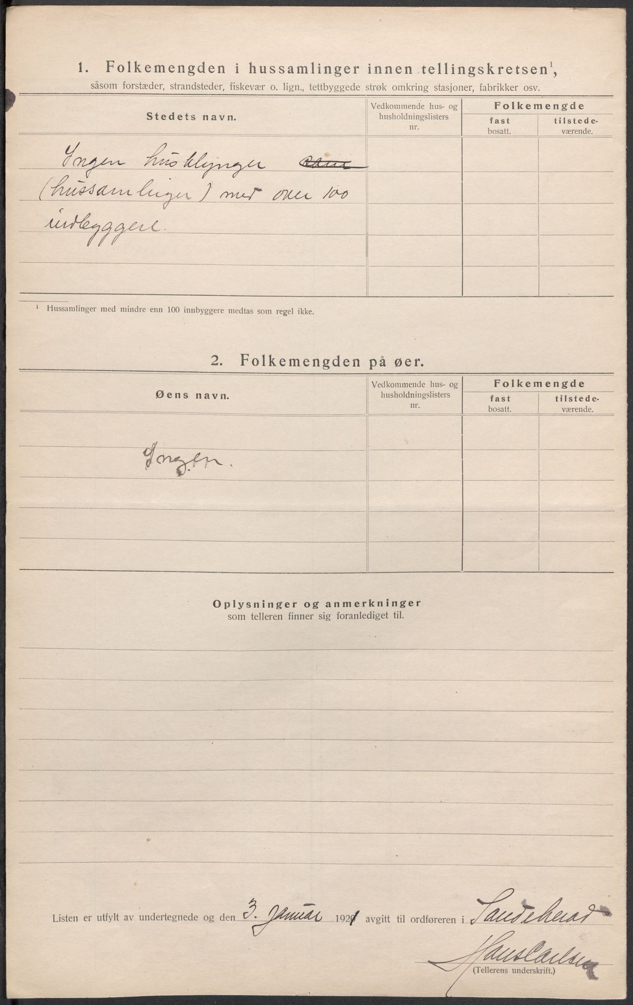 SAKO, 1920 census for Sandeherred, 1920, p. 12